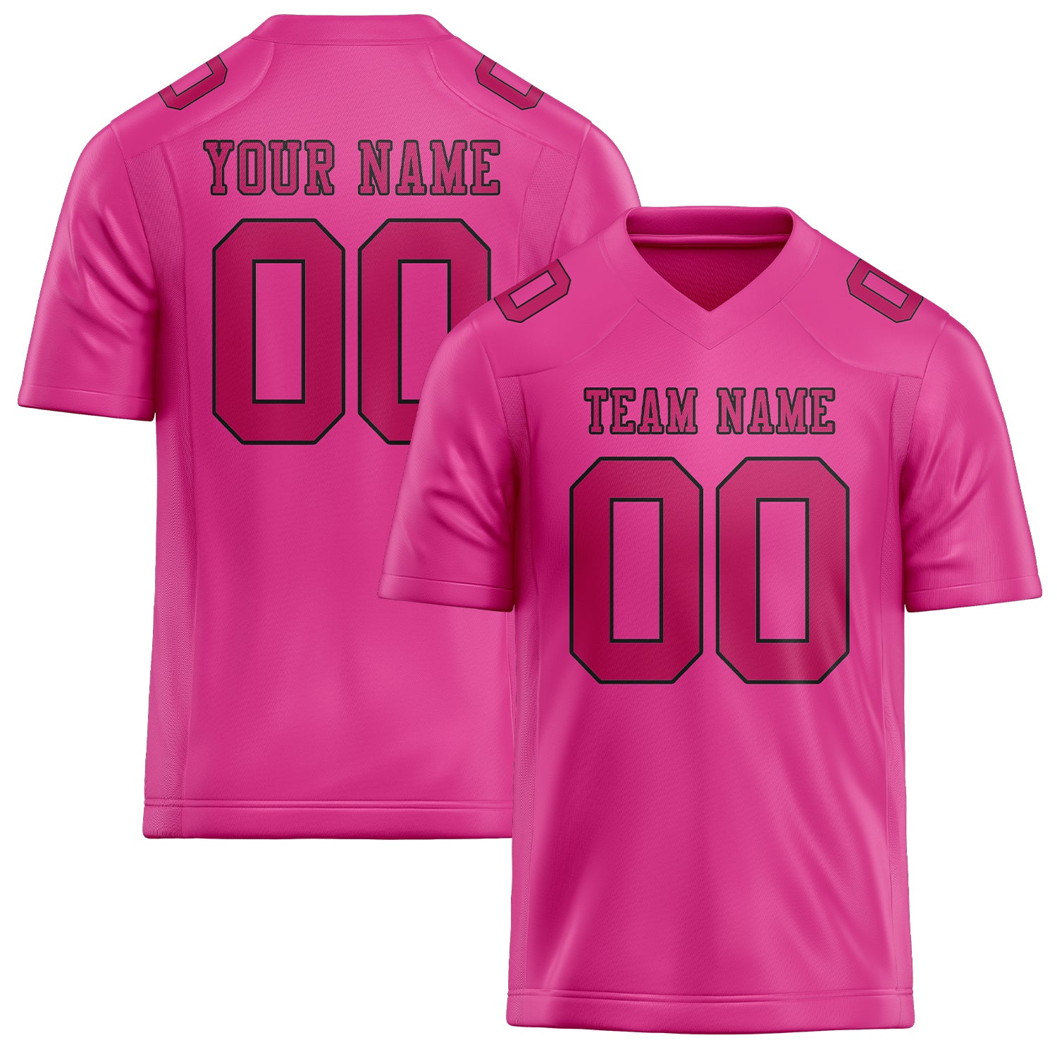 Maillot de football rose personnalisé