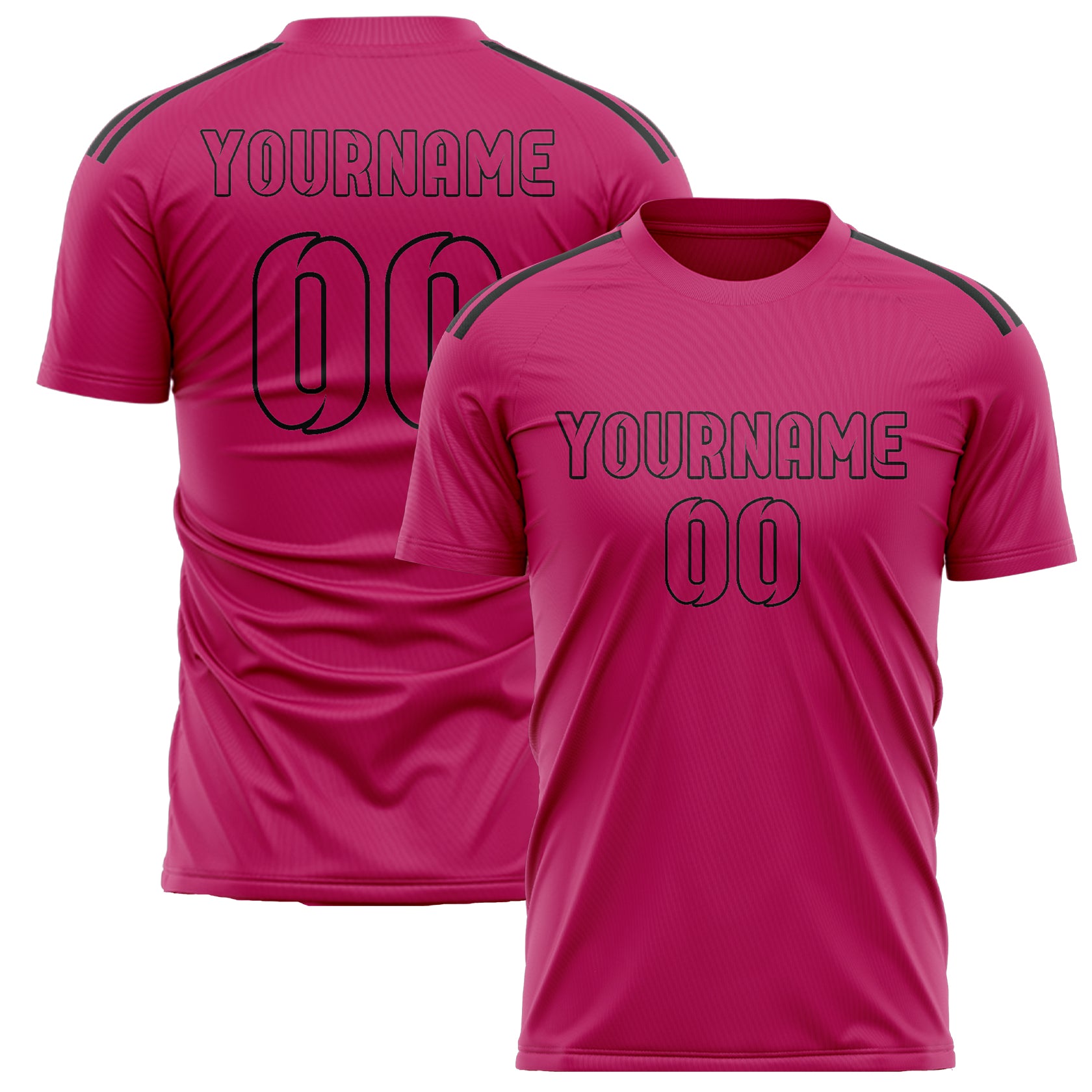 Maillot de football rose personnalisé