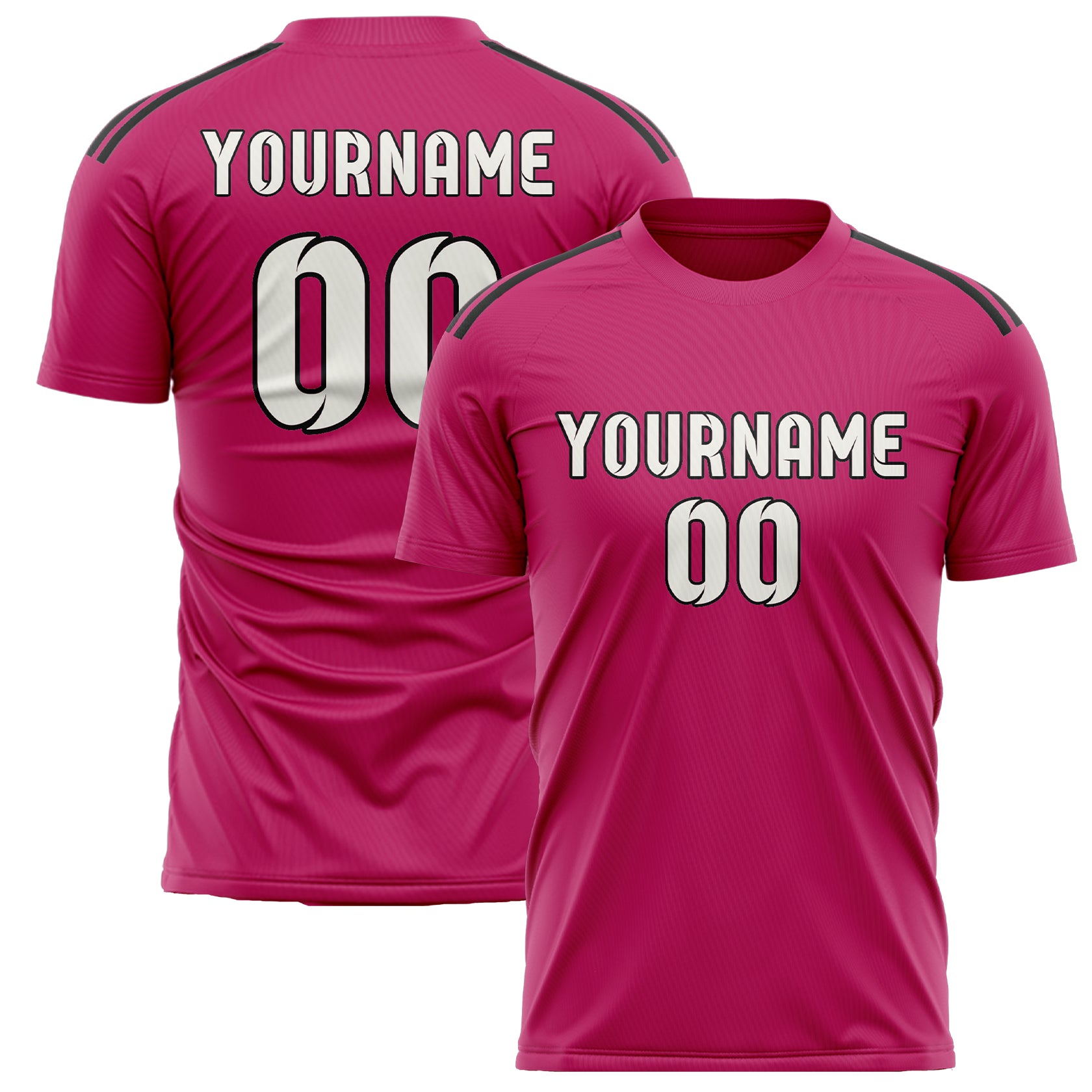 Maillot de football rose et blanc personnalisé