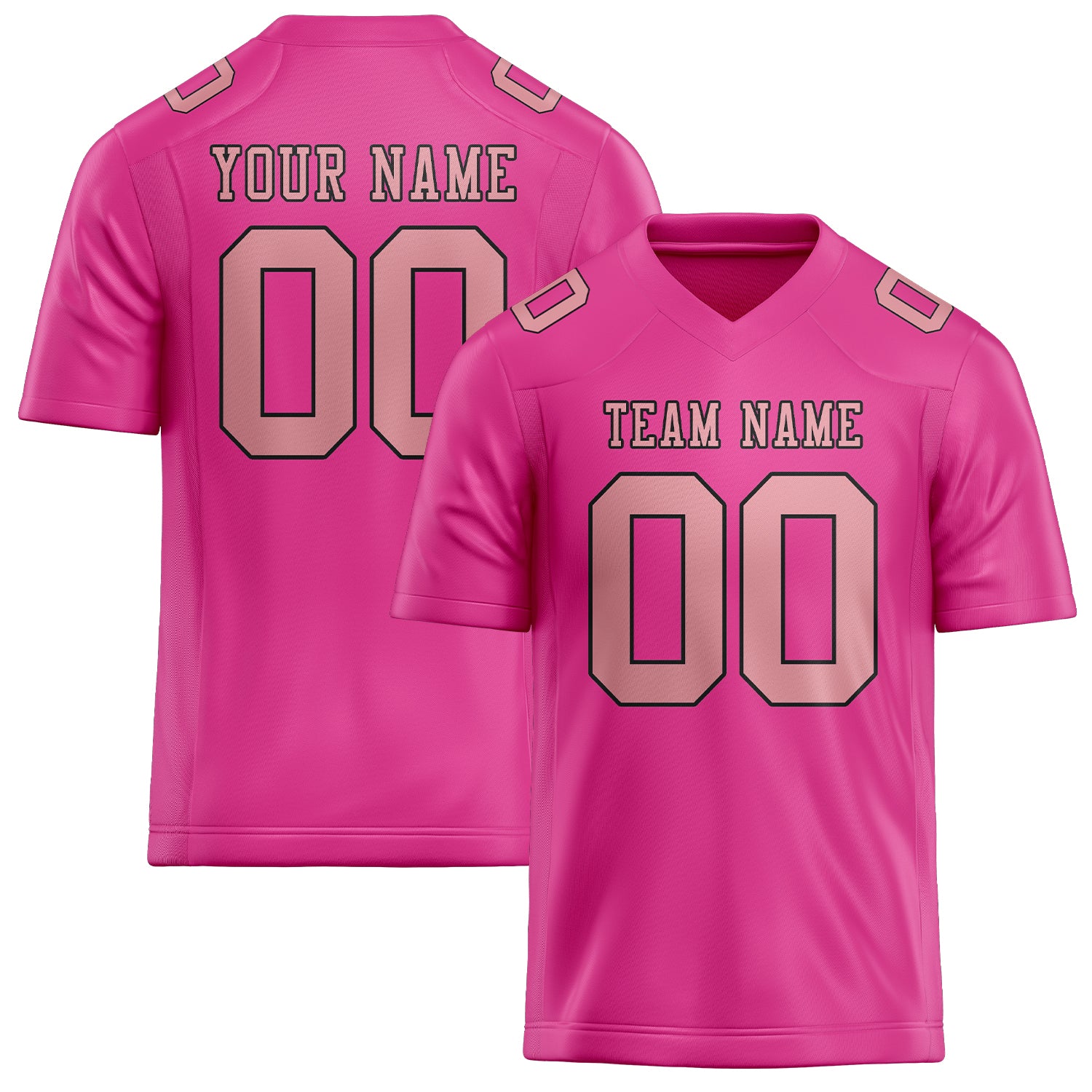 Maillot de football rose clair personnalisé