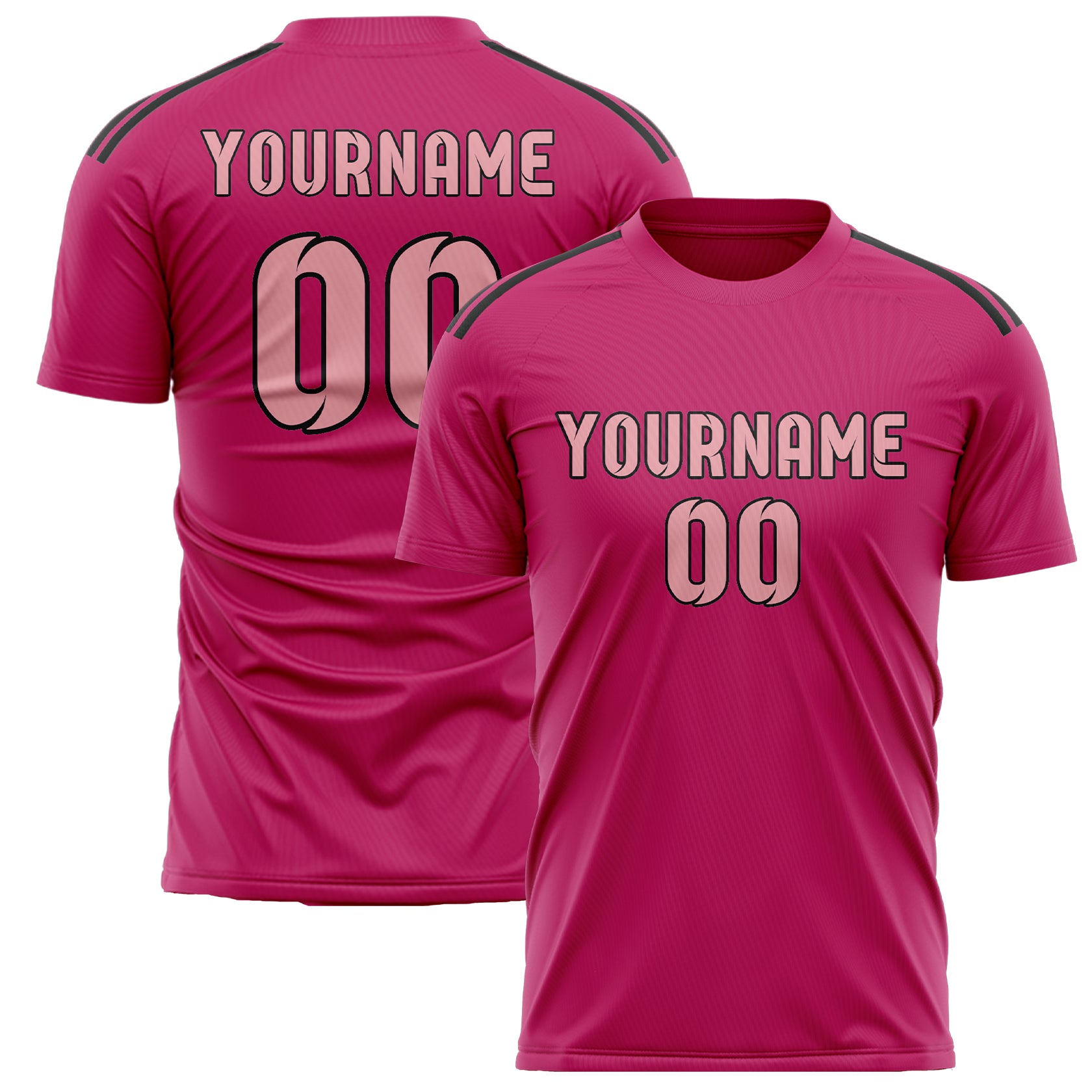 Maillot de football rose clair personnalisé