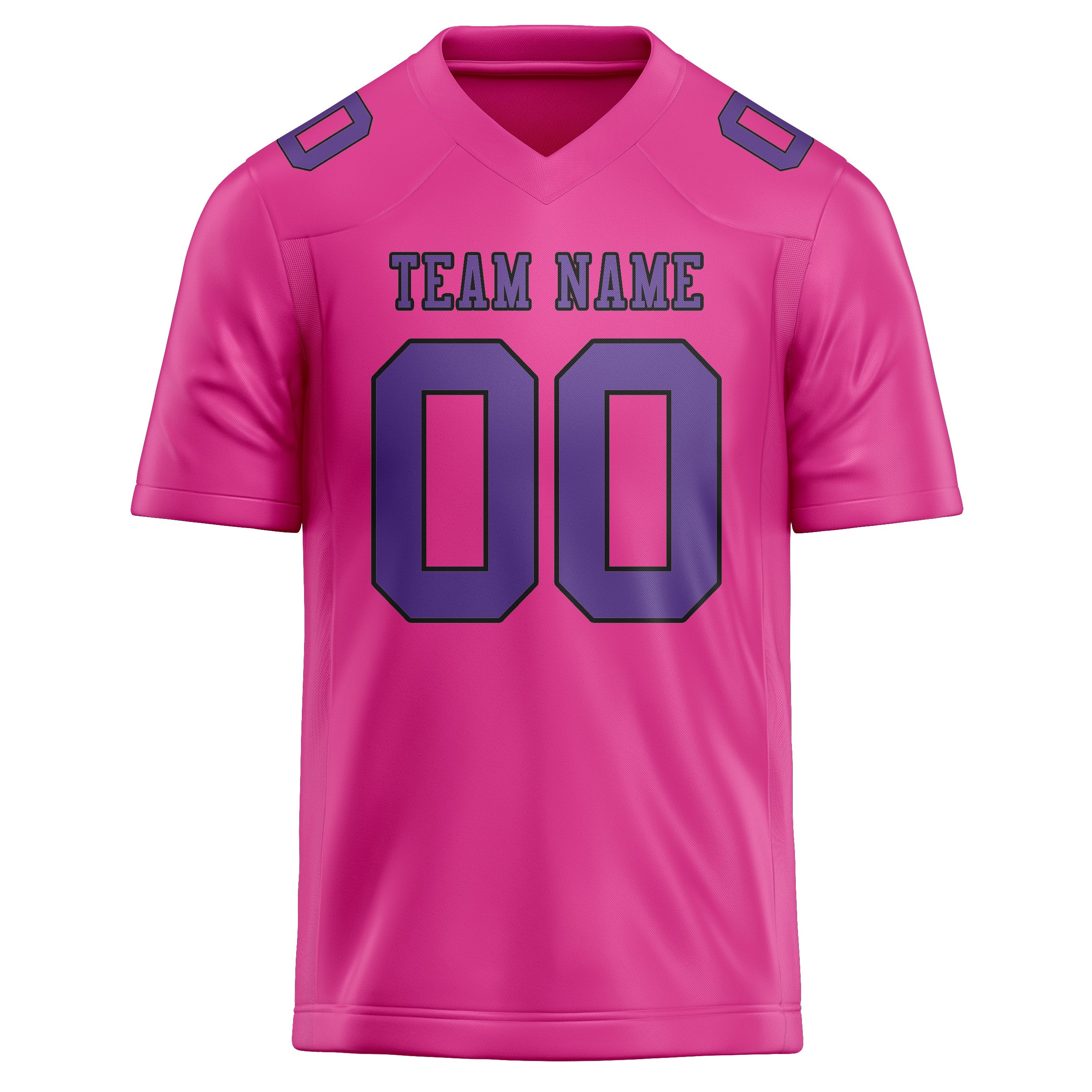 Maillot de football personnalisé rose et violet clair