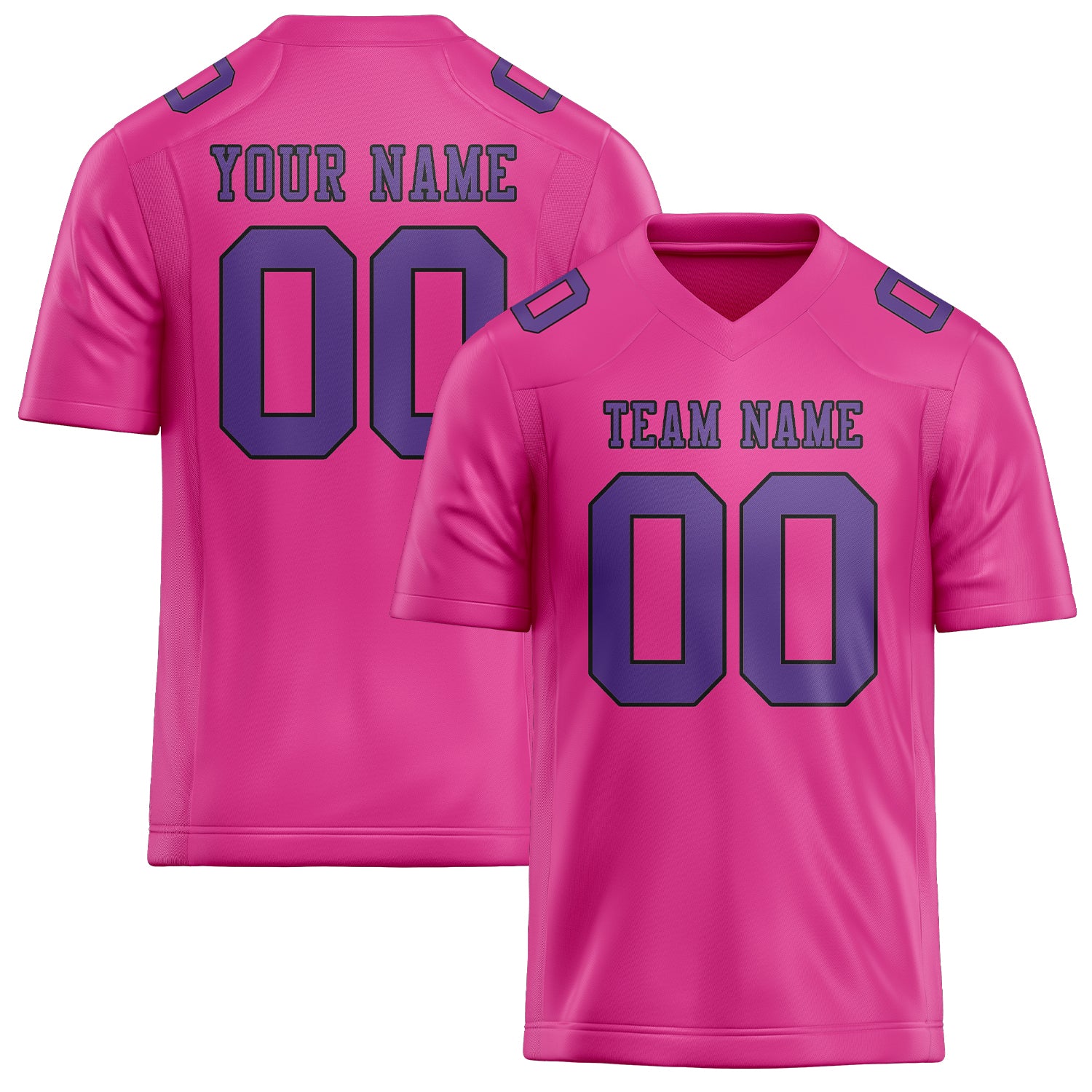 Maillot de football personnalisé rose et violet clair