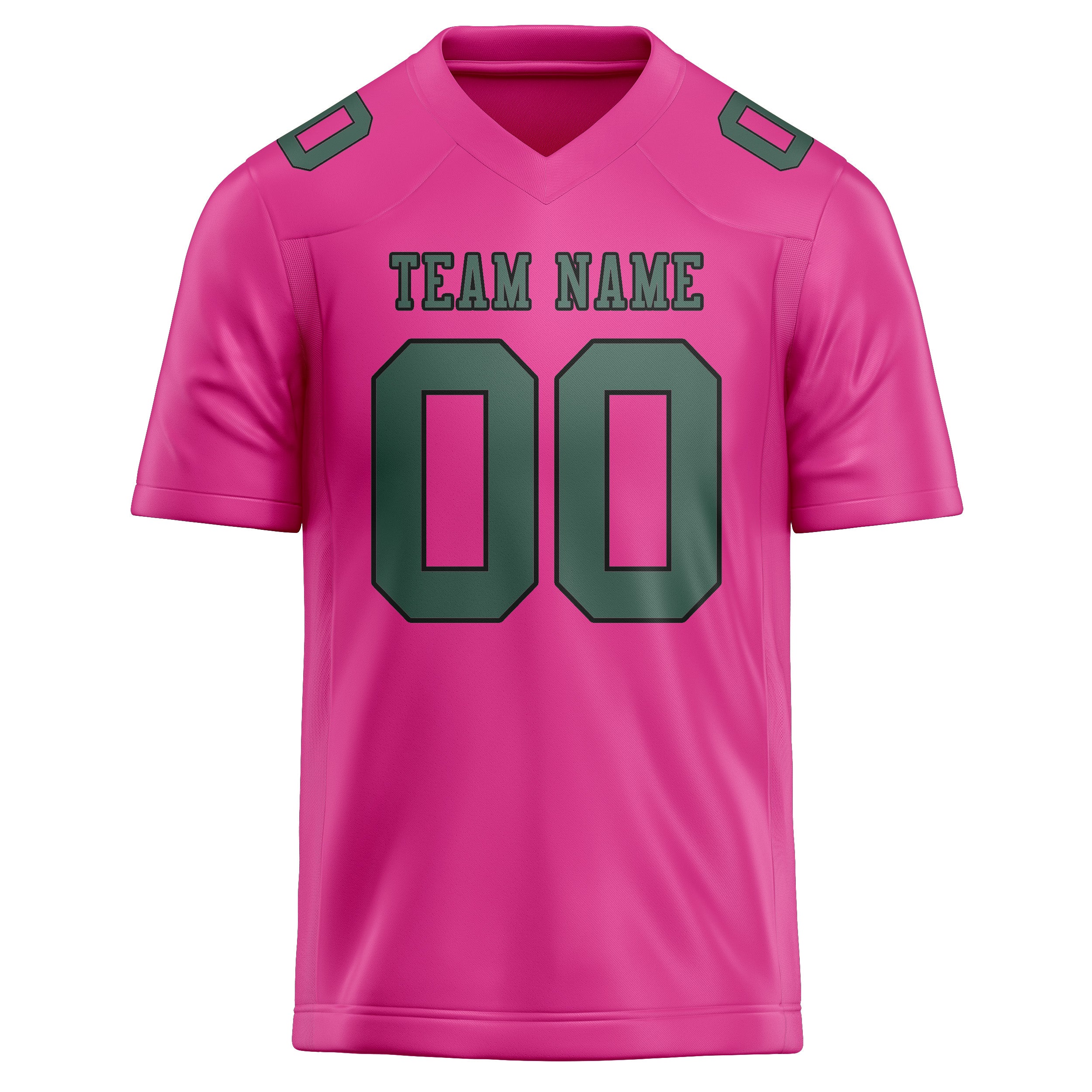 Maillot de football personnalisé rose, bleu et vert