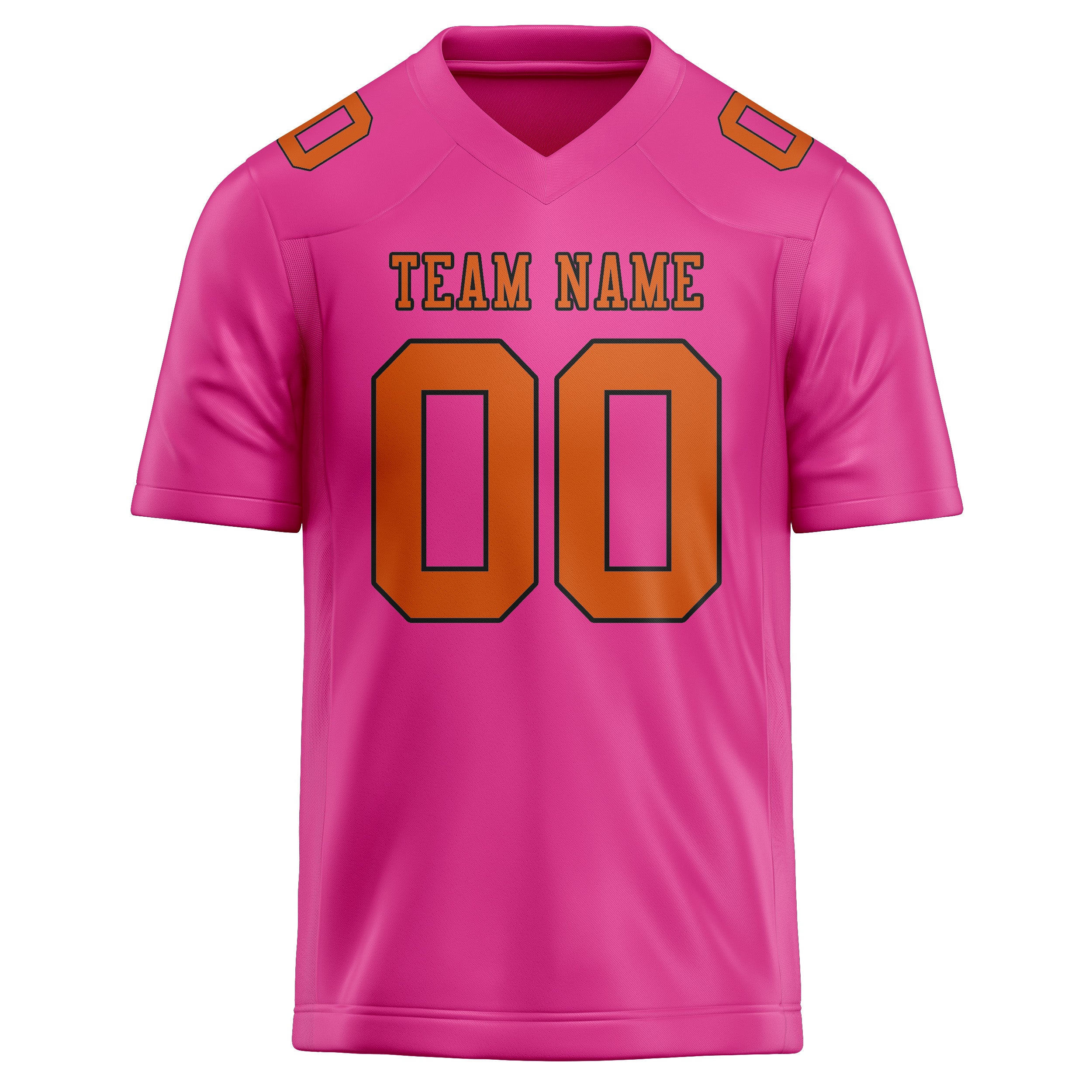 Maillot de football personnalisé rose et orange