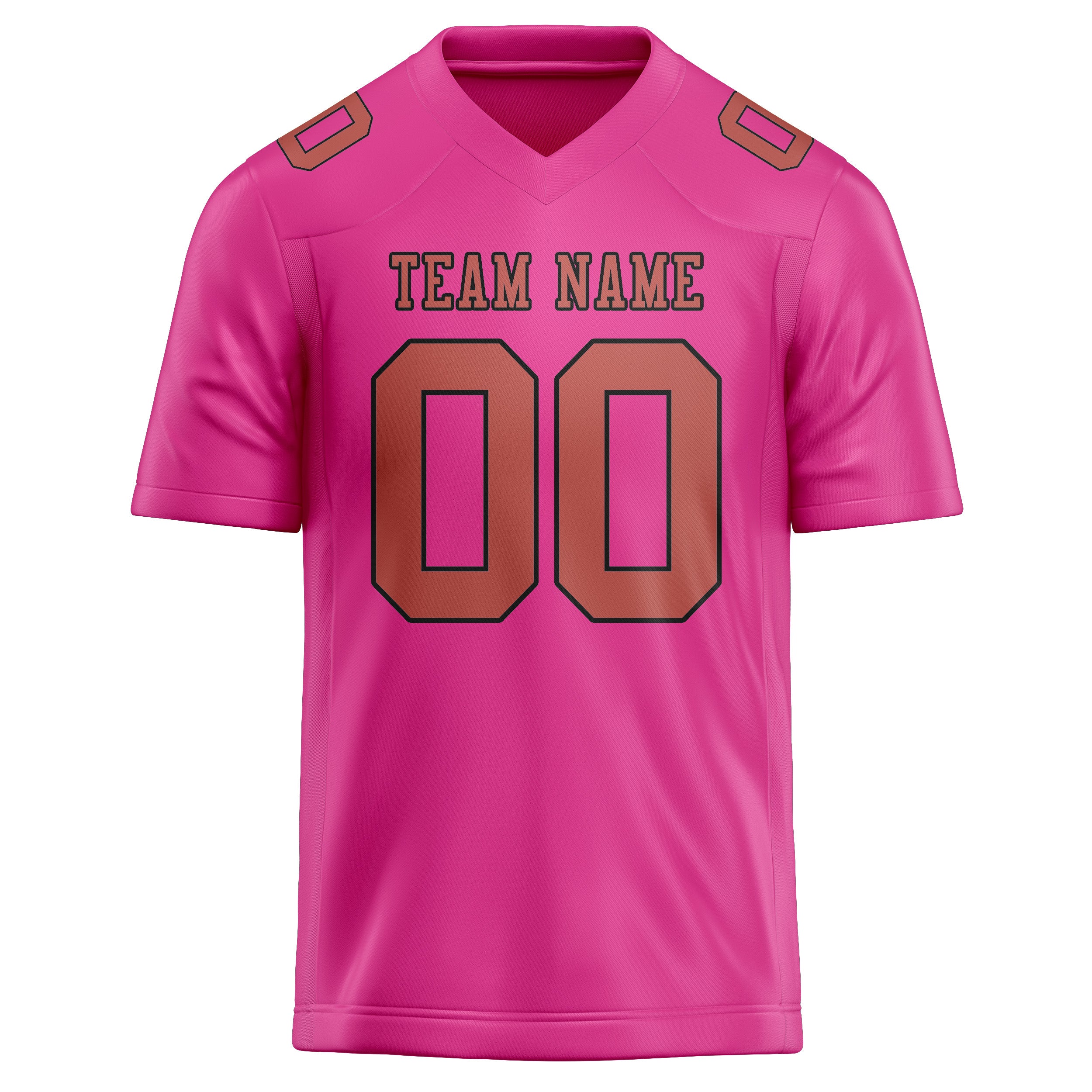 Maillot de football personnalisé rose cuivré rose