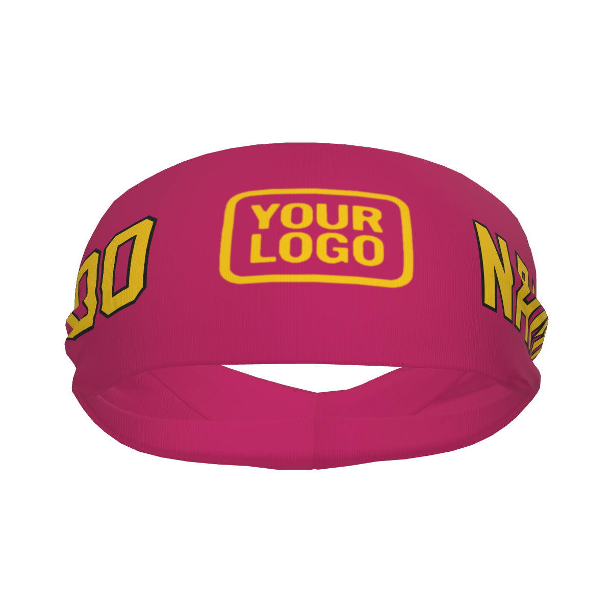 Bandeau de sport rose et or personnalisé