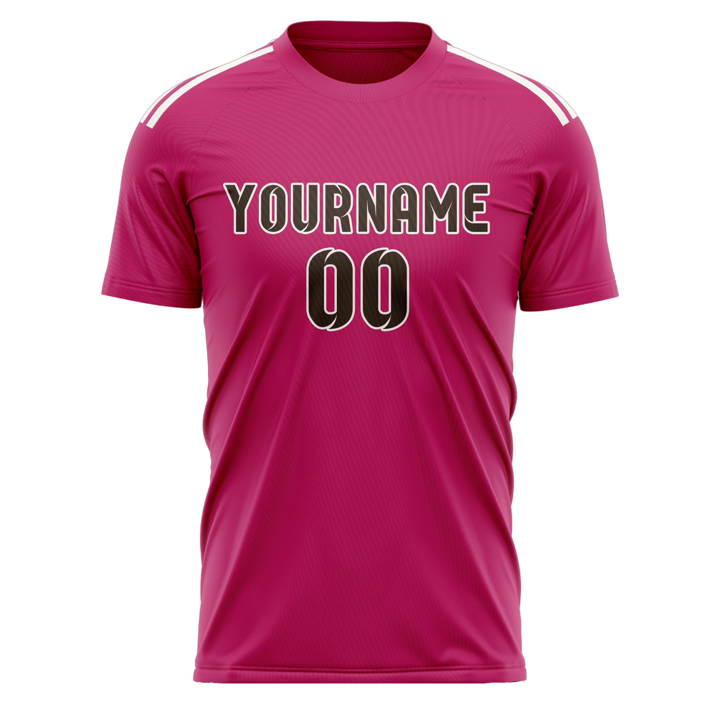 Maillot de football personnalisé rose et marron