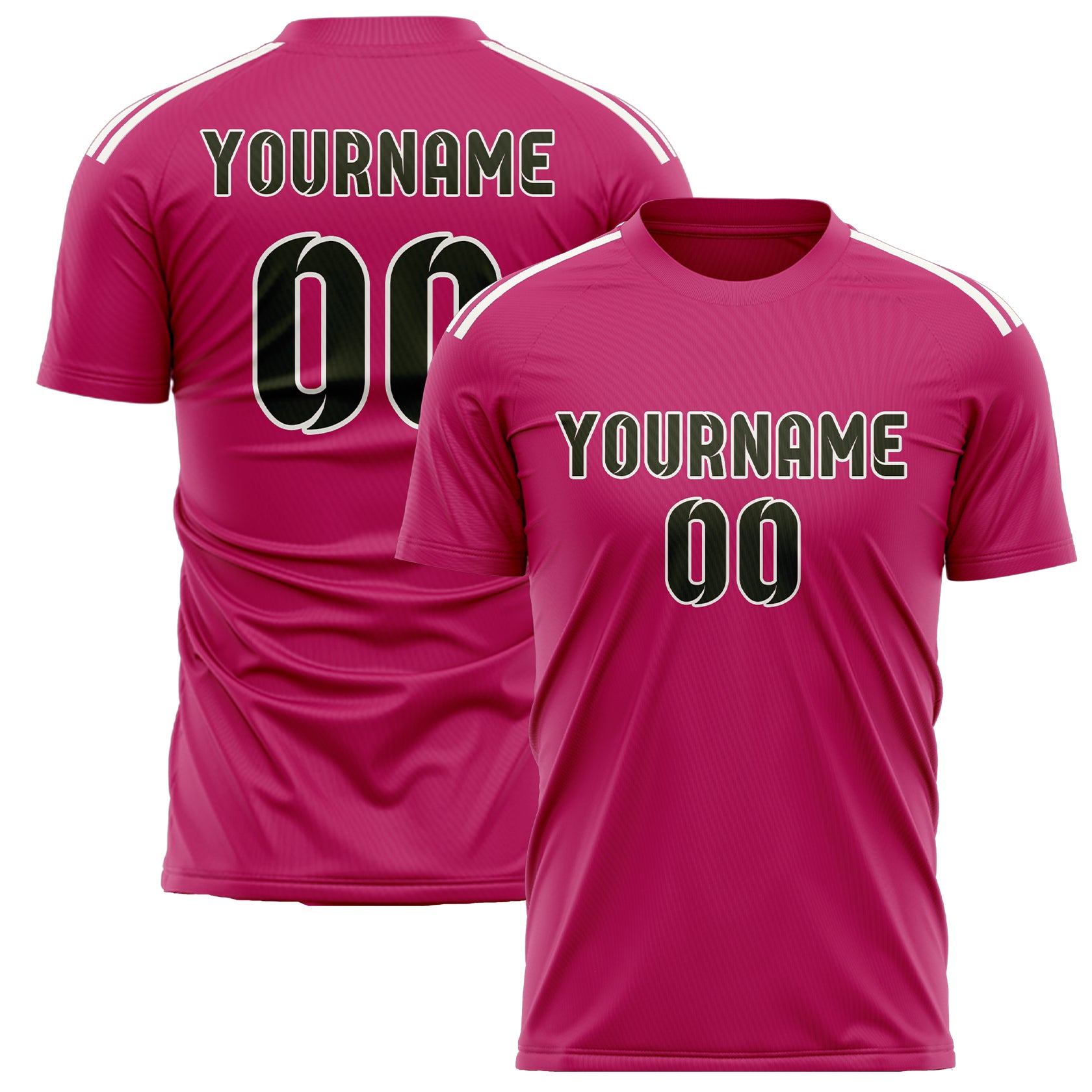 Maillot de football personnalisé rose olive