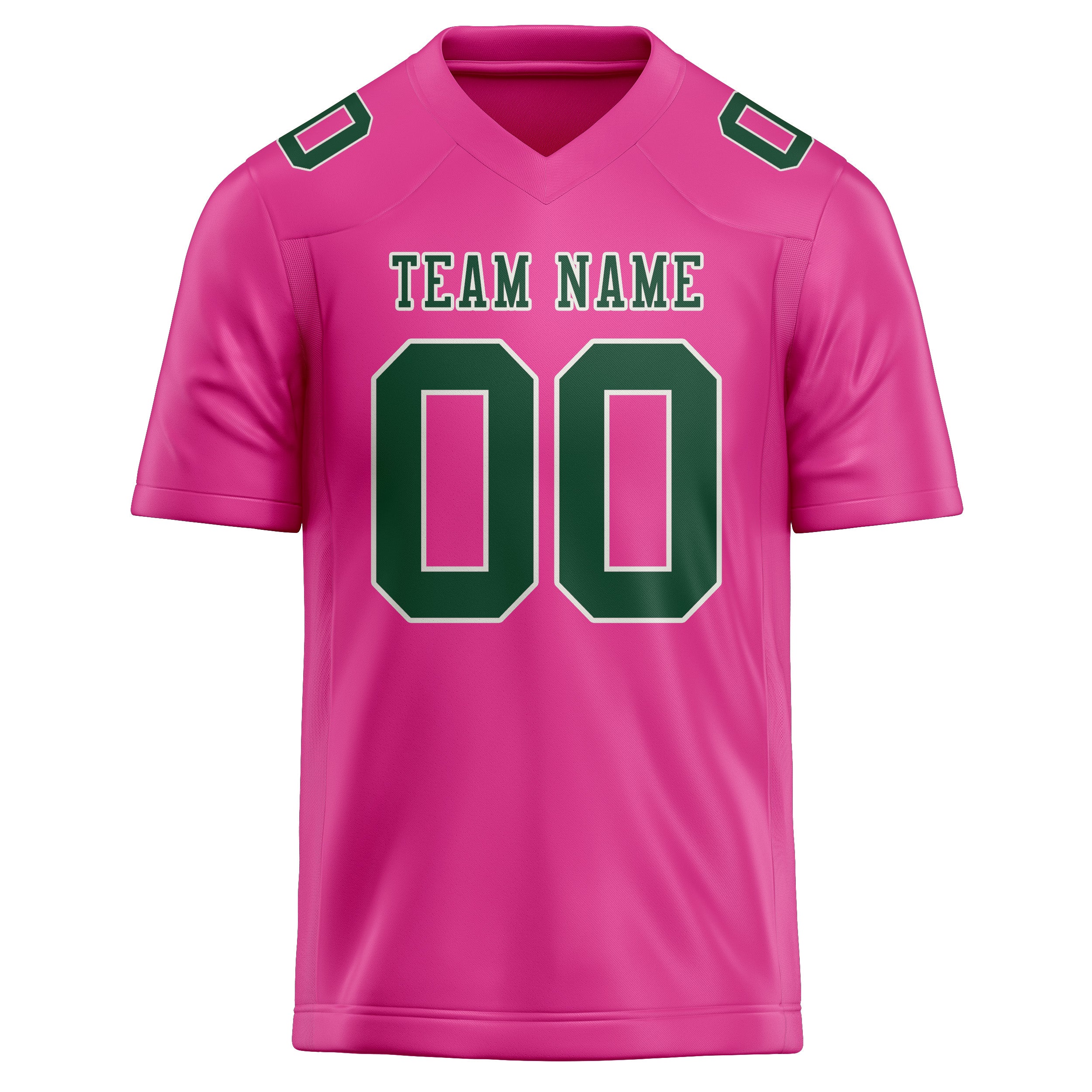 Maillot de football rose et vert personnalisé