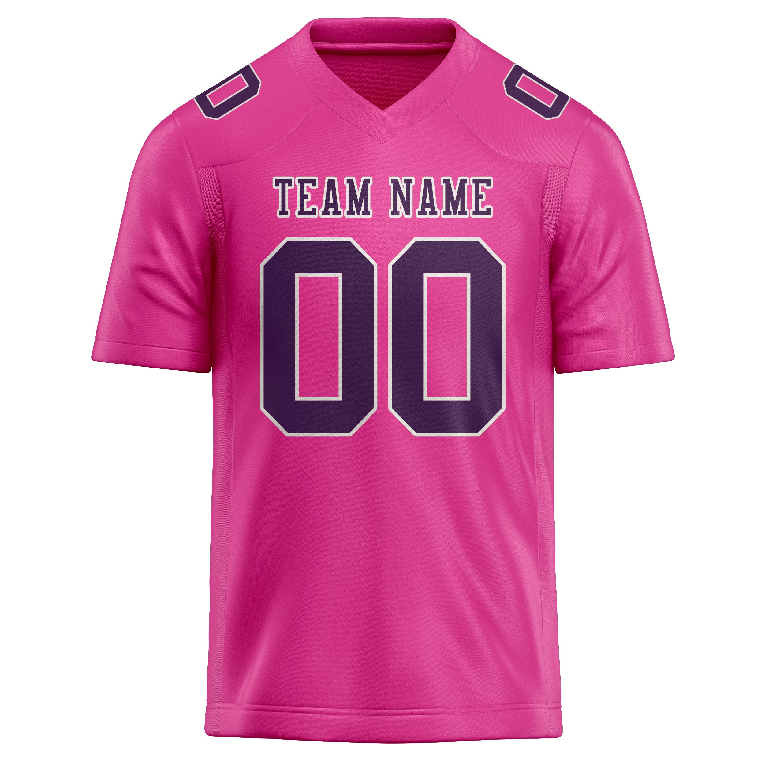 Maillot de football personnalisé rose et violet