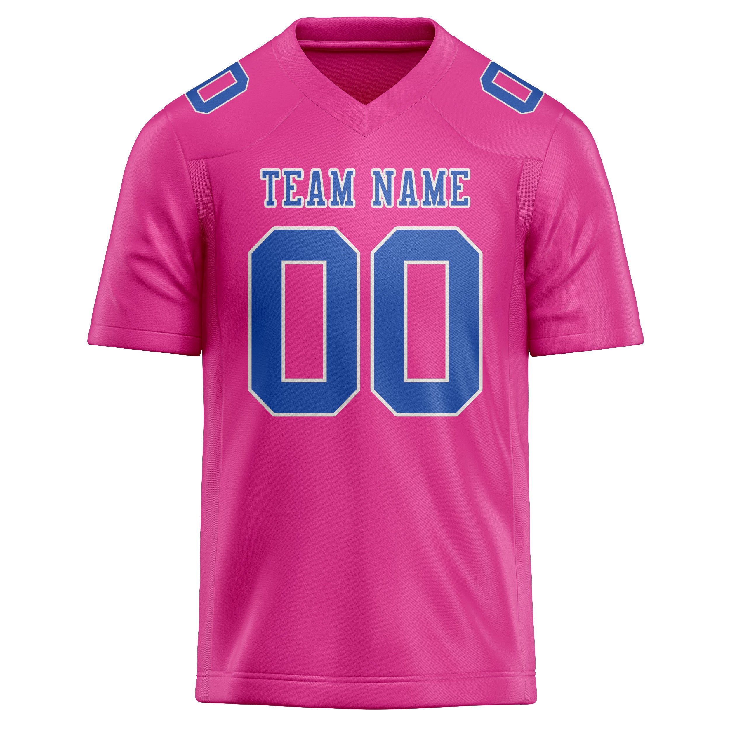 Maillot de football personnalisé rose et bleu ciel