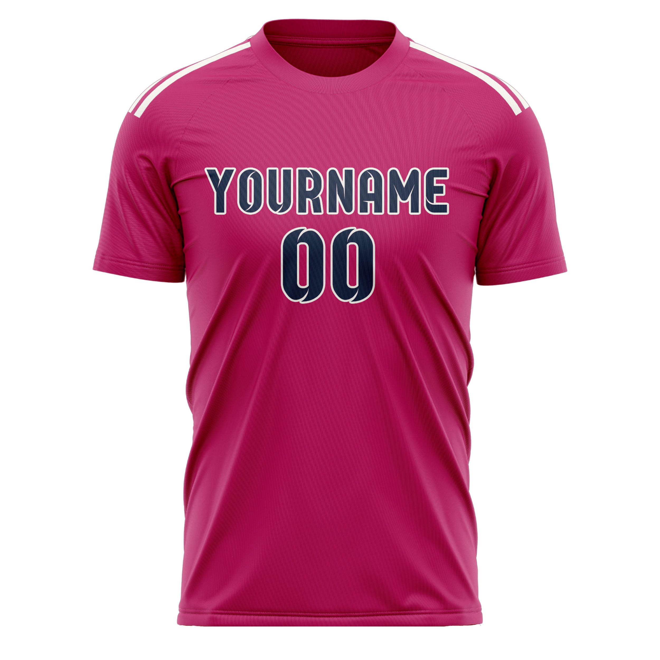 Maillot de football personnalisé rose et bleu