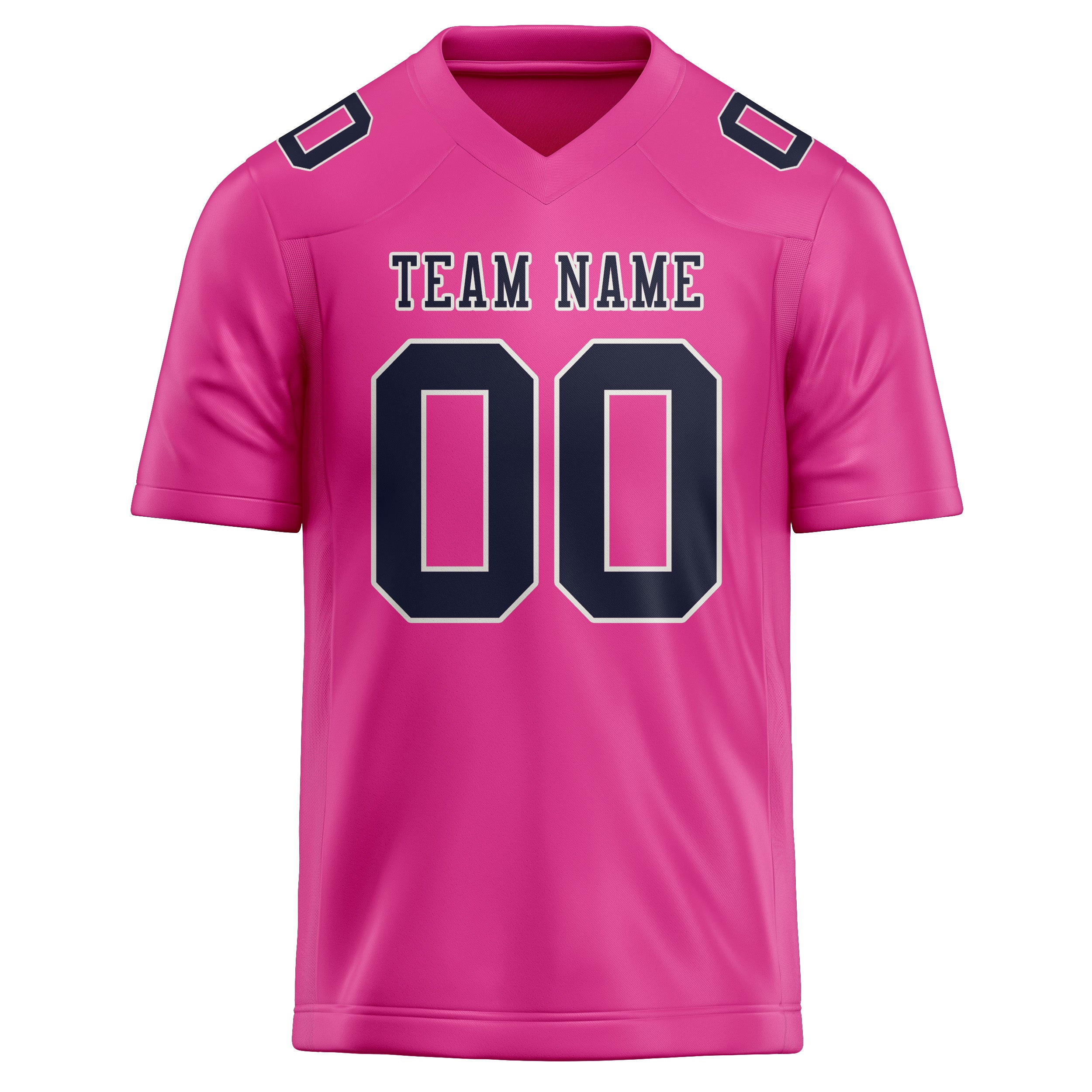 Maillot de football personnalisé rose et marine