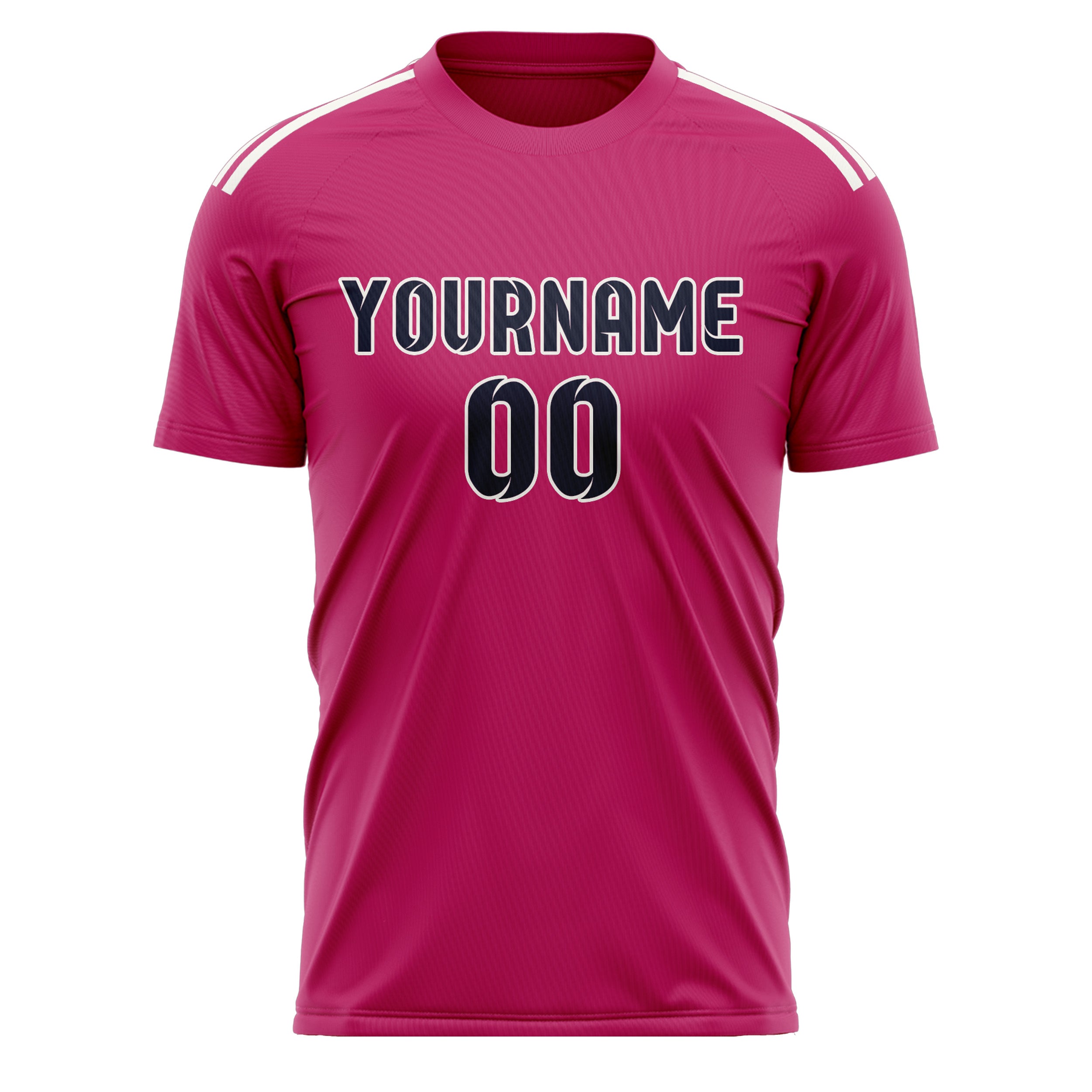 Maillot de football personnalisé rose et marine