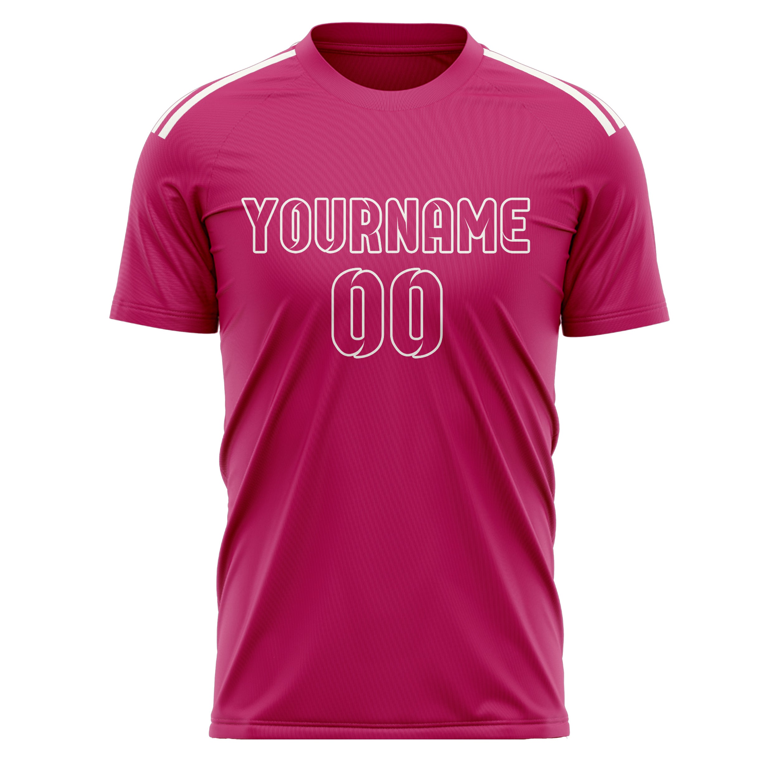 Maillot de football rose personnalisé