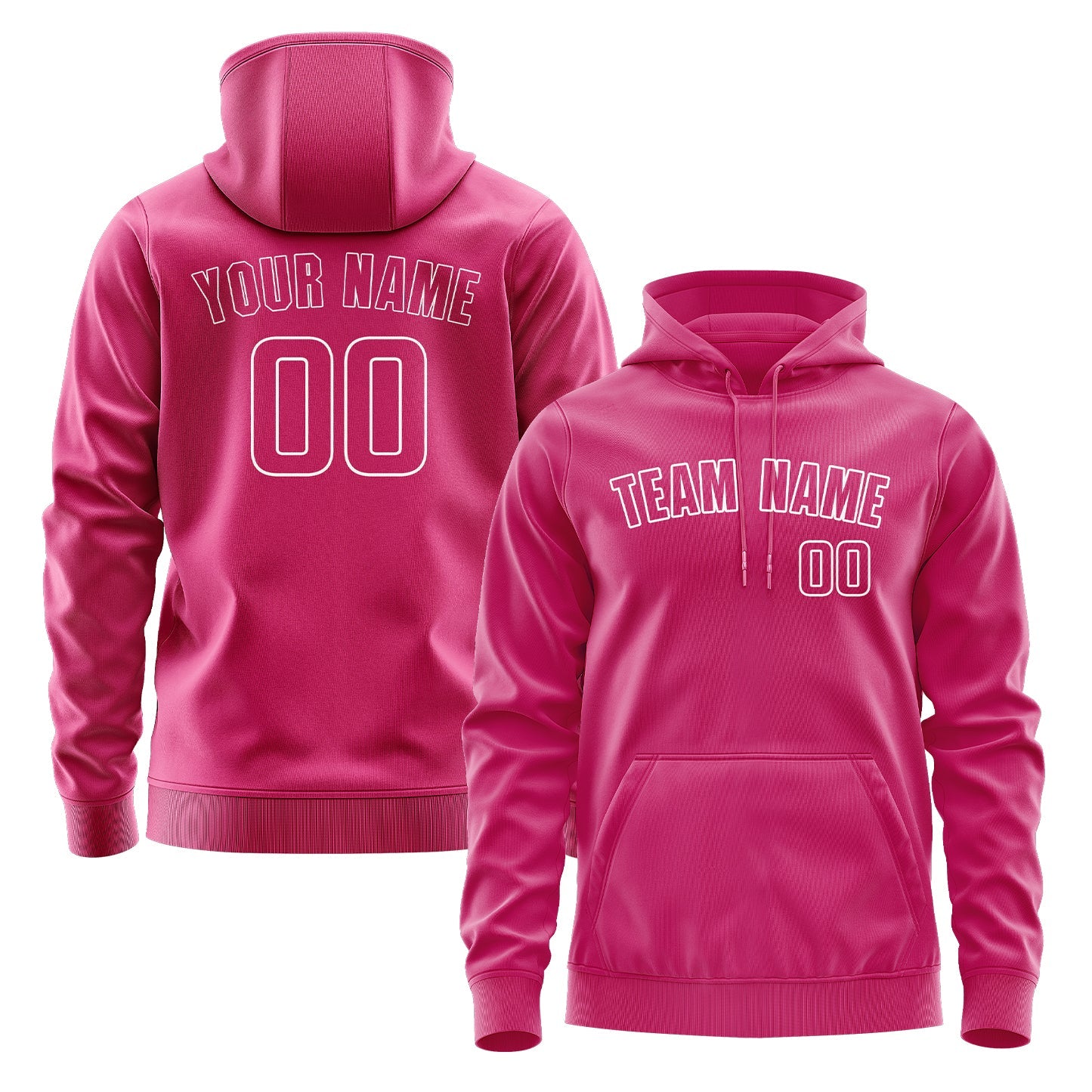 Sweat à capuche rose personnalisé 
