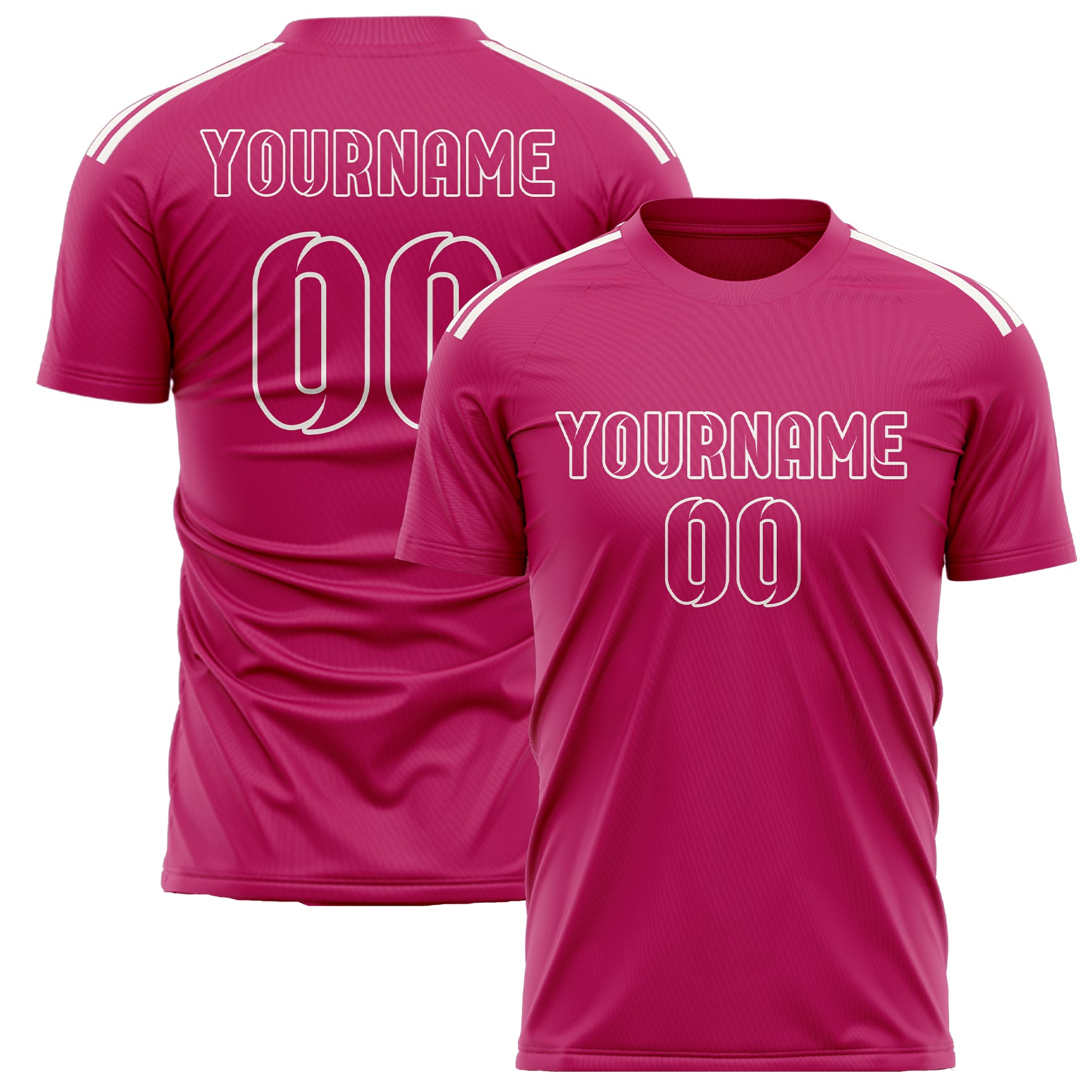 Maillot de football rose personnalisé