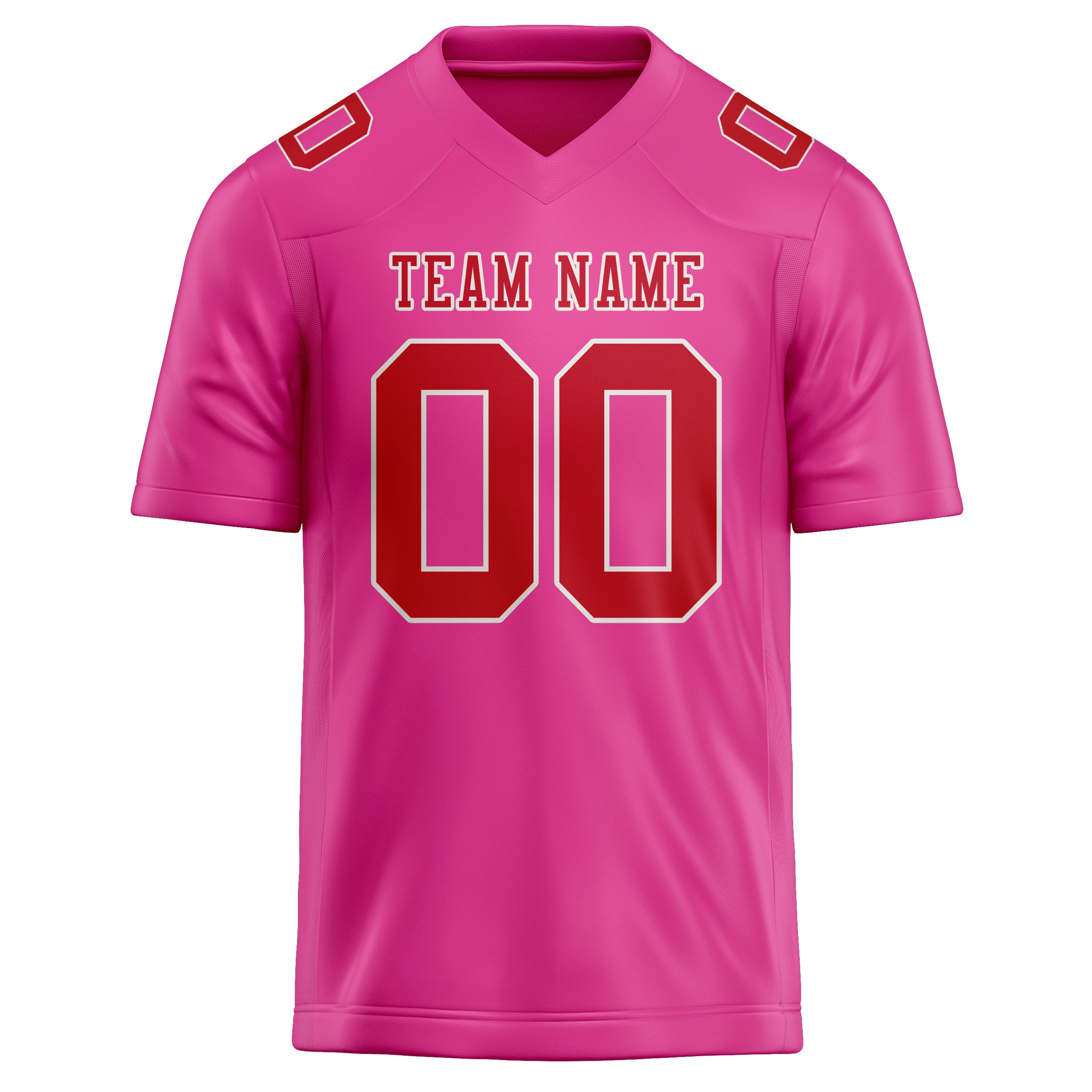 Maillot de football rose et rouge personnalisé