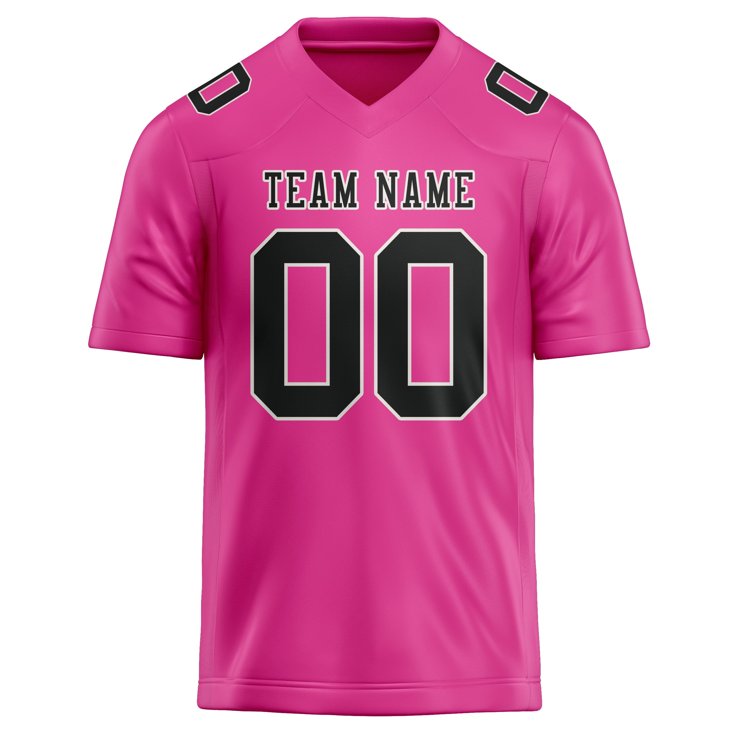 Maillot de football personnalisé rose et noir