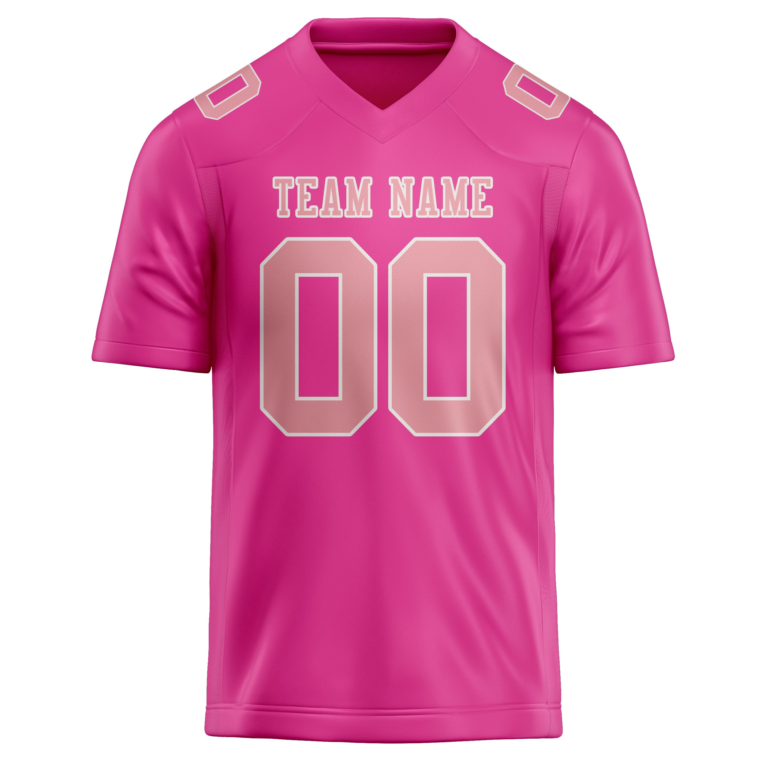 Maillot de football rose clair personnalisé