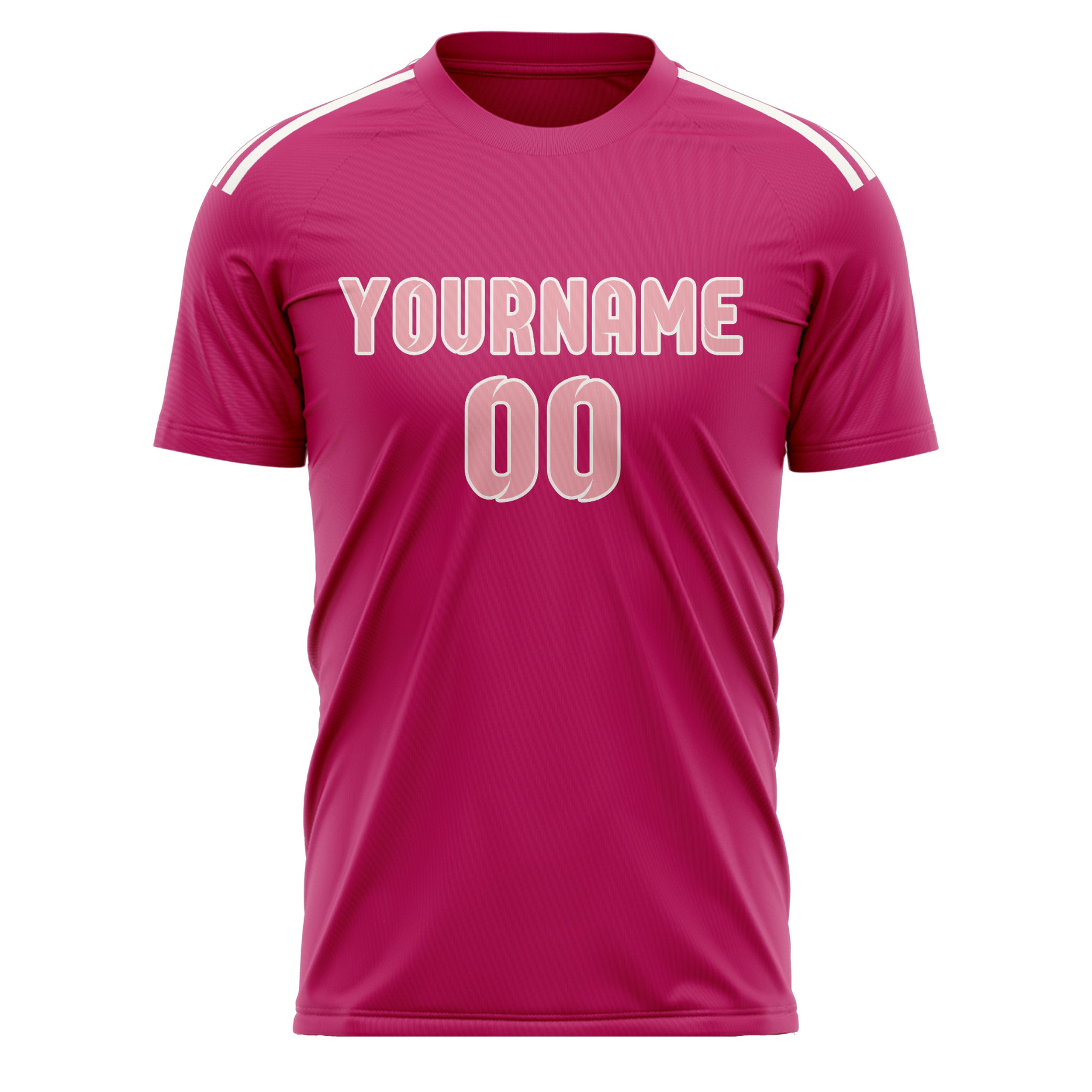 Maillot de football rose clair personnalisé