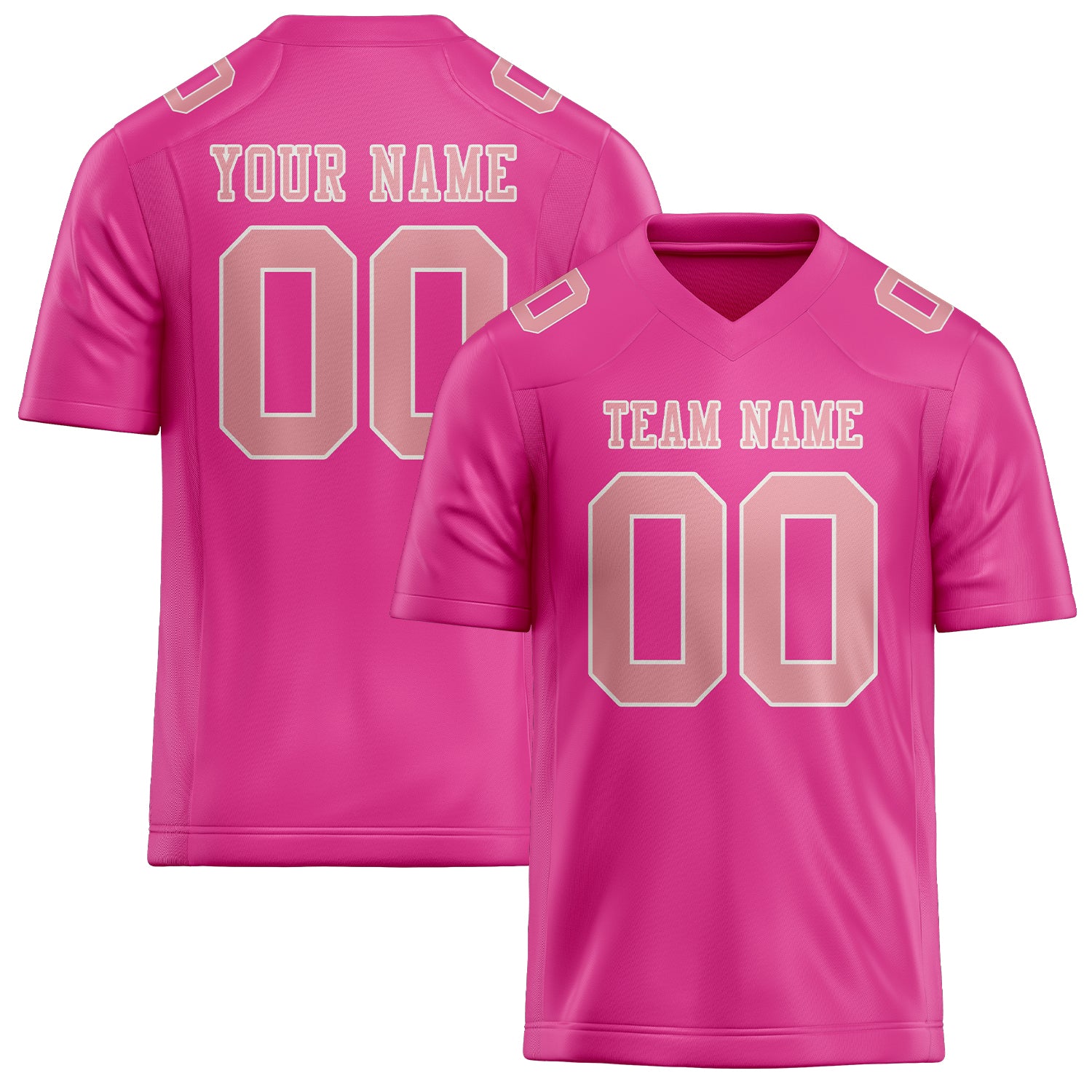 Maillot de football rose clair personnalisé