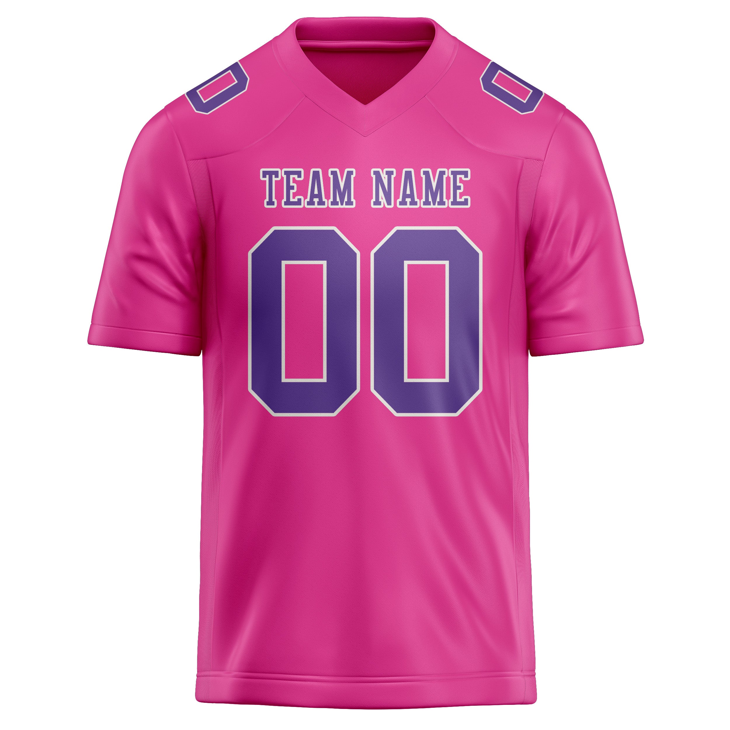 Maillot de football personnalisé rose et violet clair