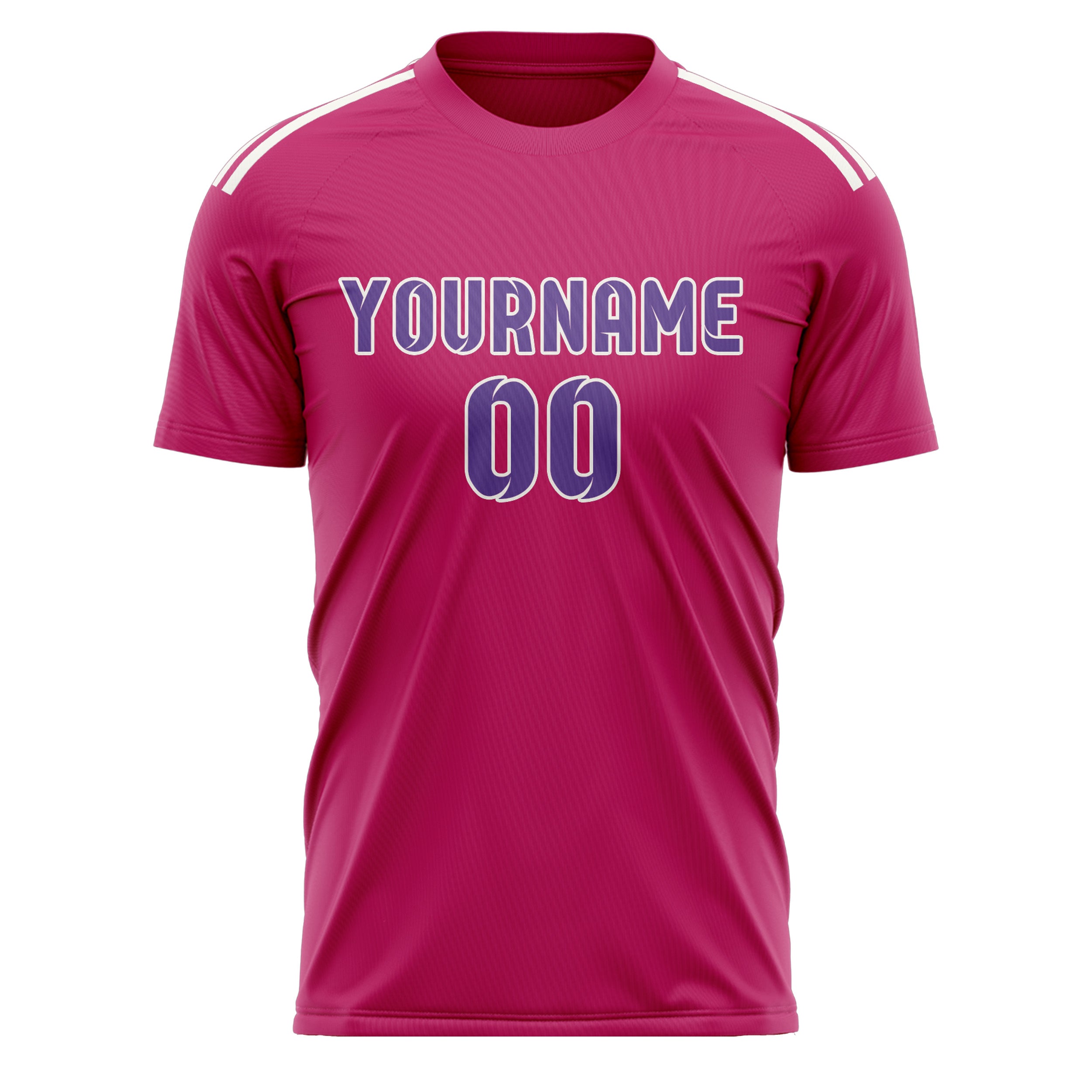 Maillot de football personnalisé rose et violet clair