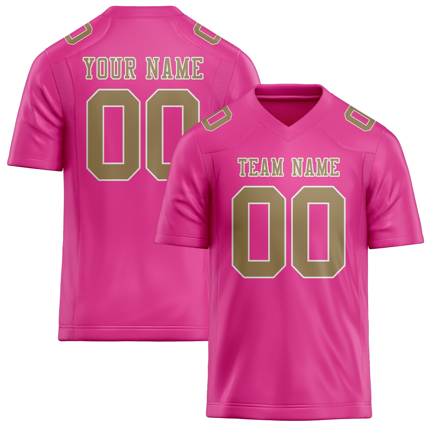 Maillot de football rose clair personnalisé