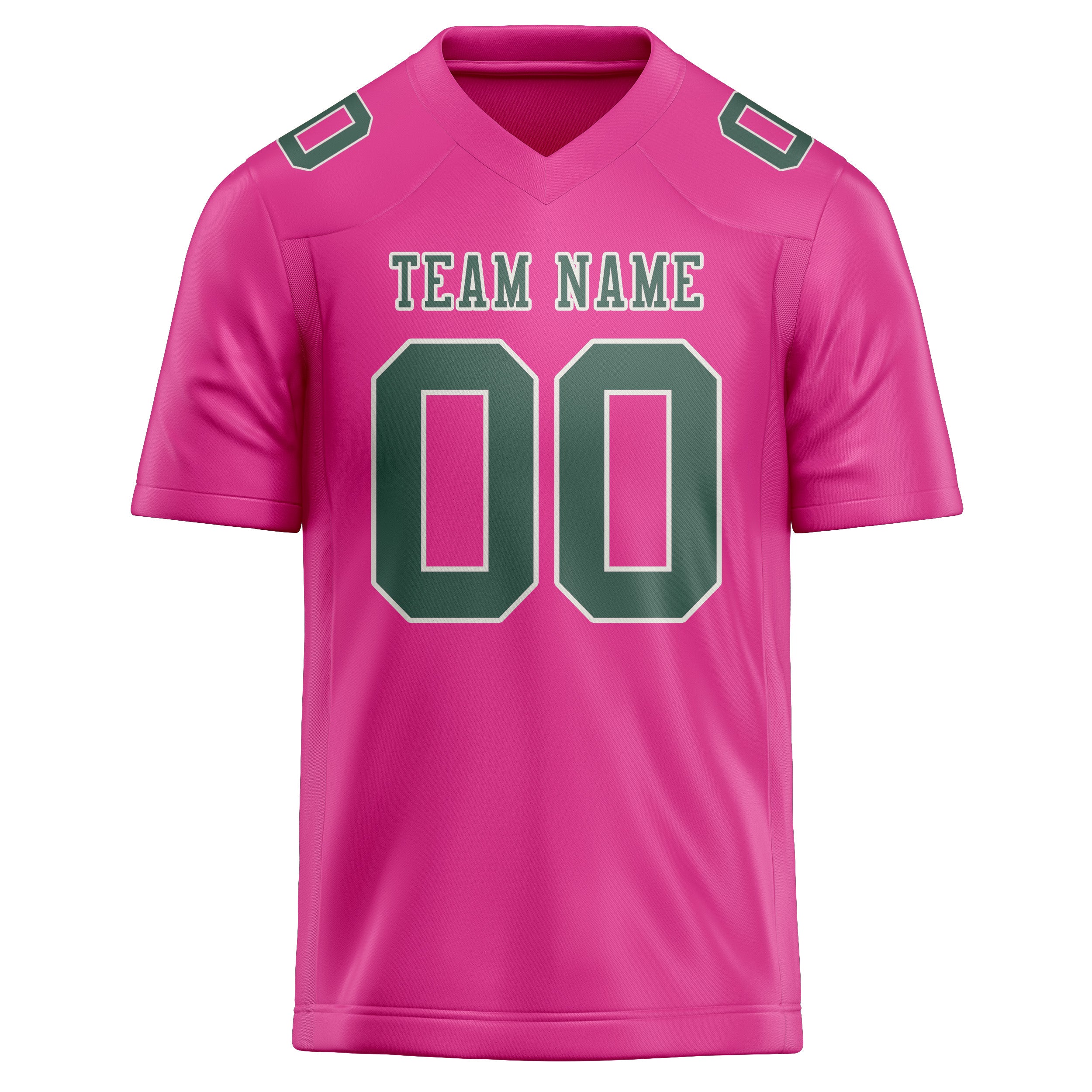 Maillot de football personnalisé rose, bleu et vert