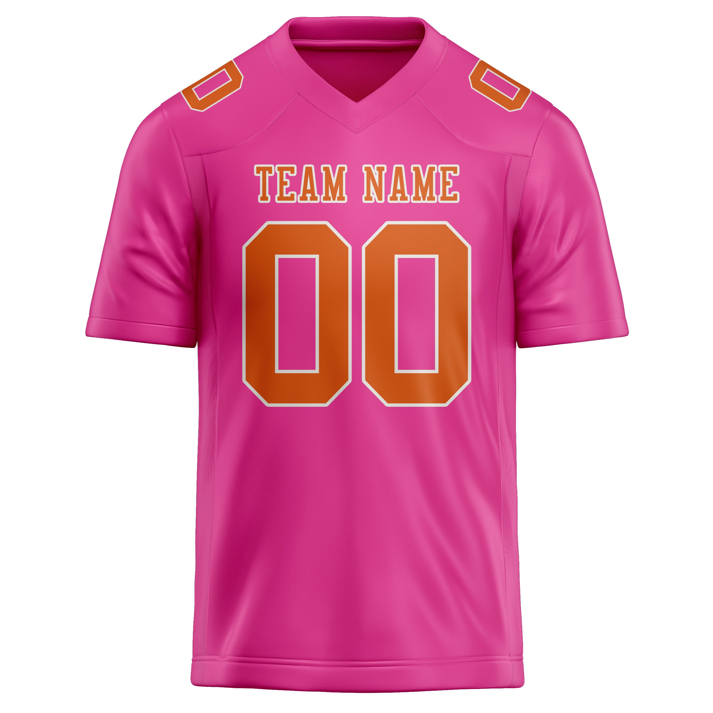 Maillot de football personnalisé rose et orange