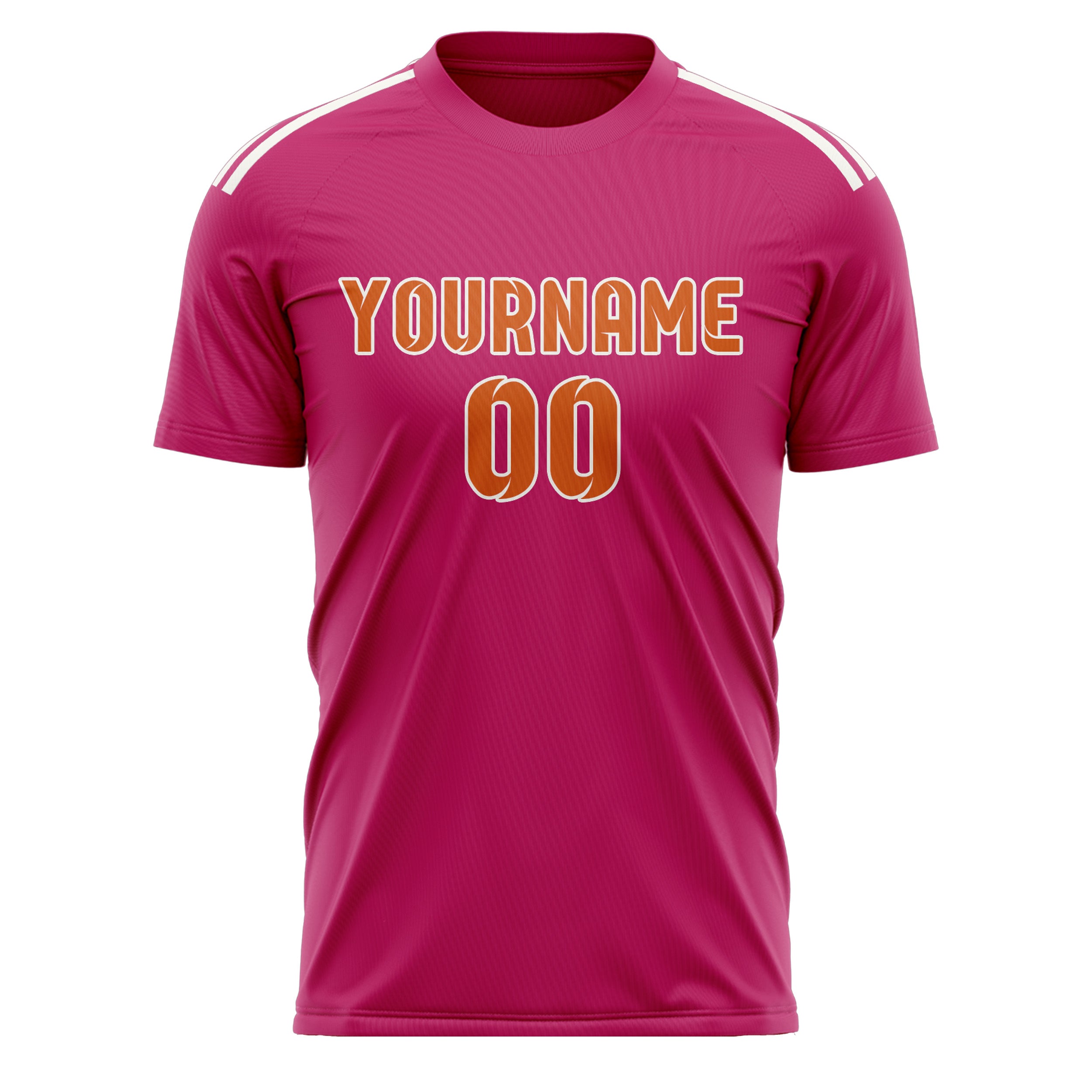 Maillot de football personnalisé rose et orange