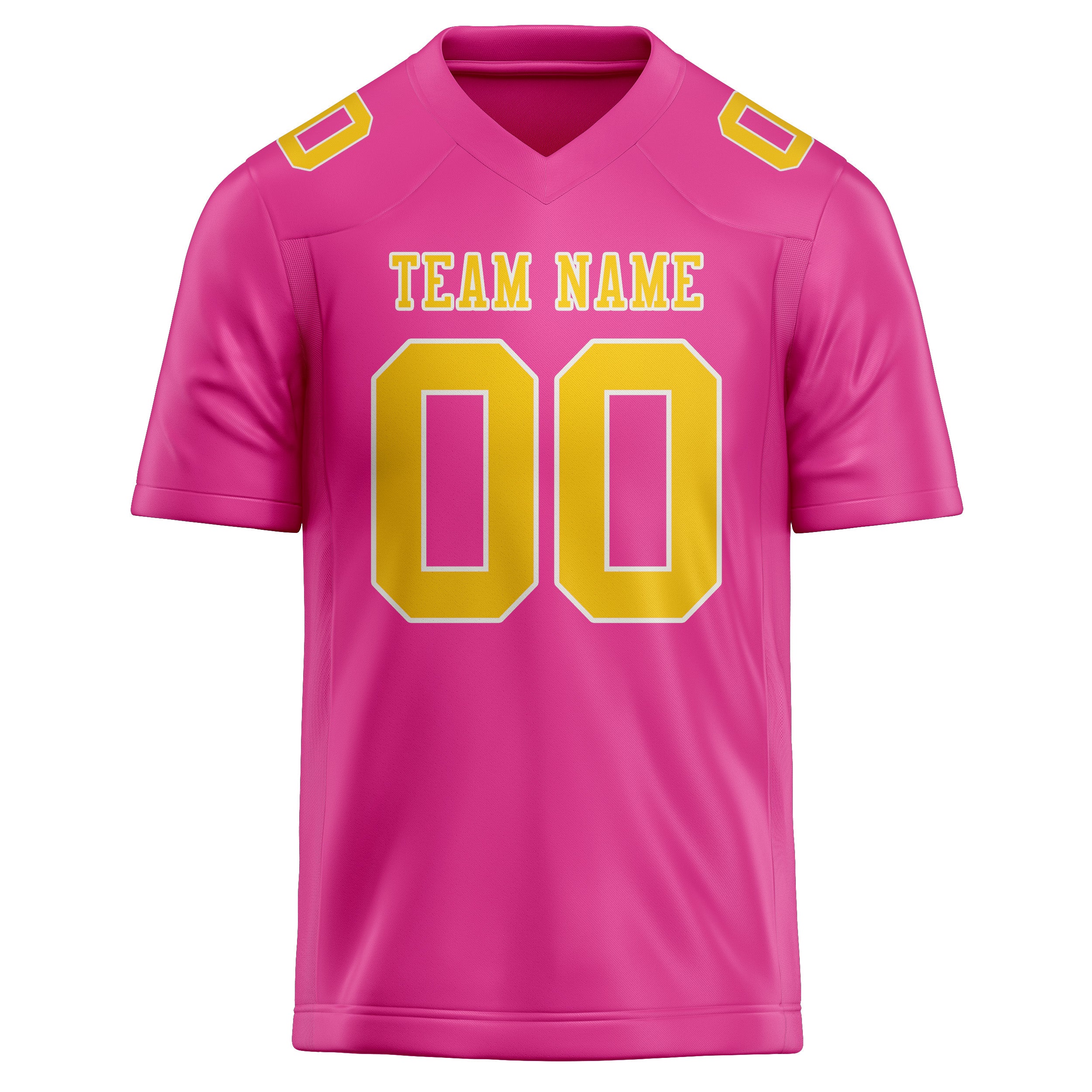 Maillot de football rose et or personnalisé