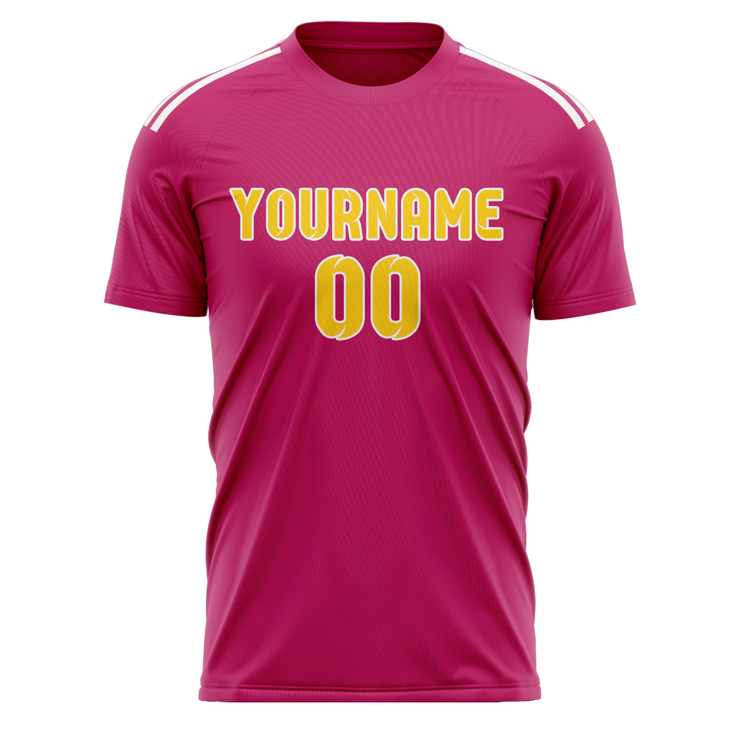 Maillot de football rose et or personnalisé
