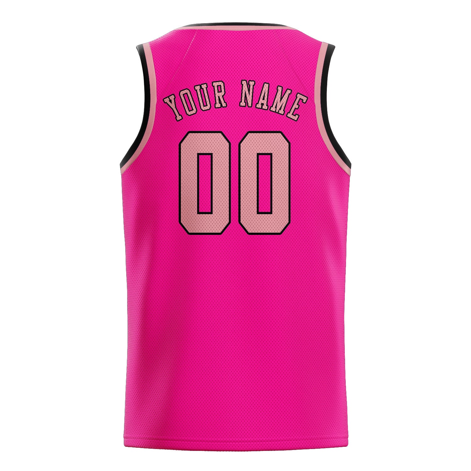Maillot de basketball rose clair personnalisé