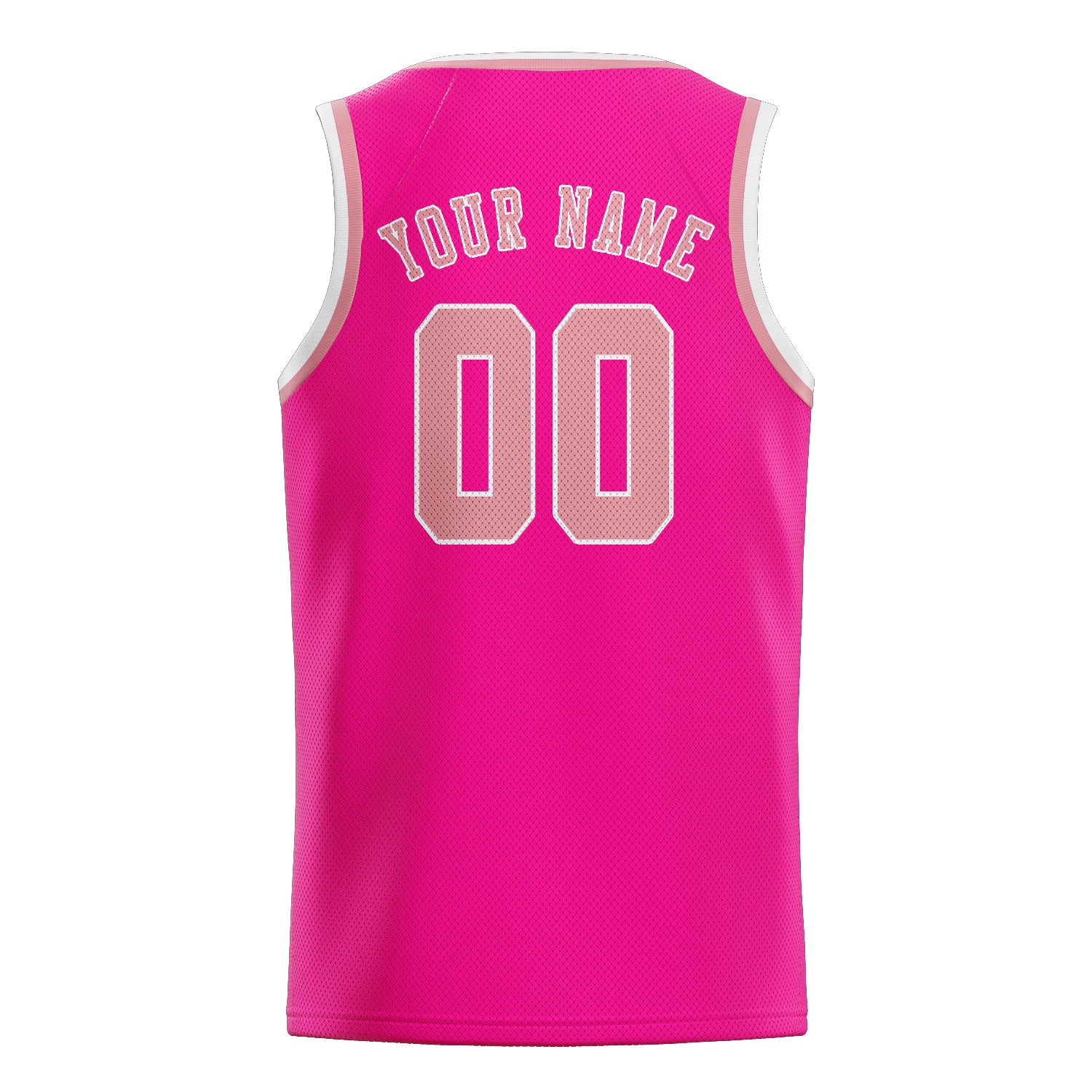 Maillot de basketball rose clair personnalisé