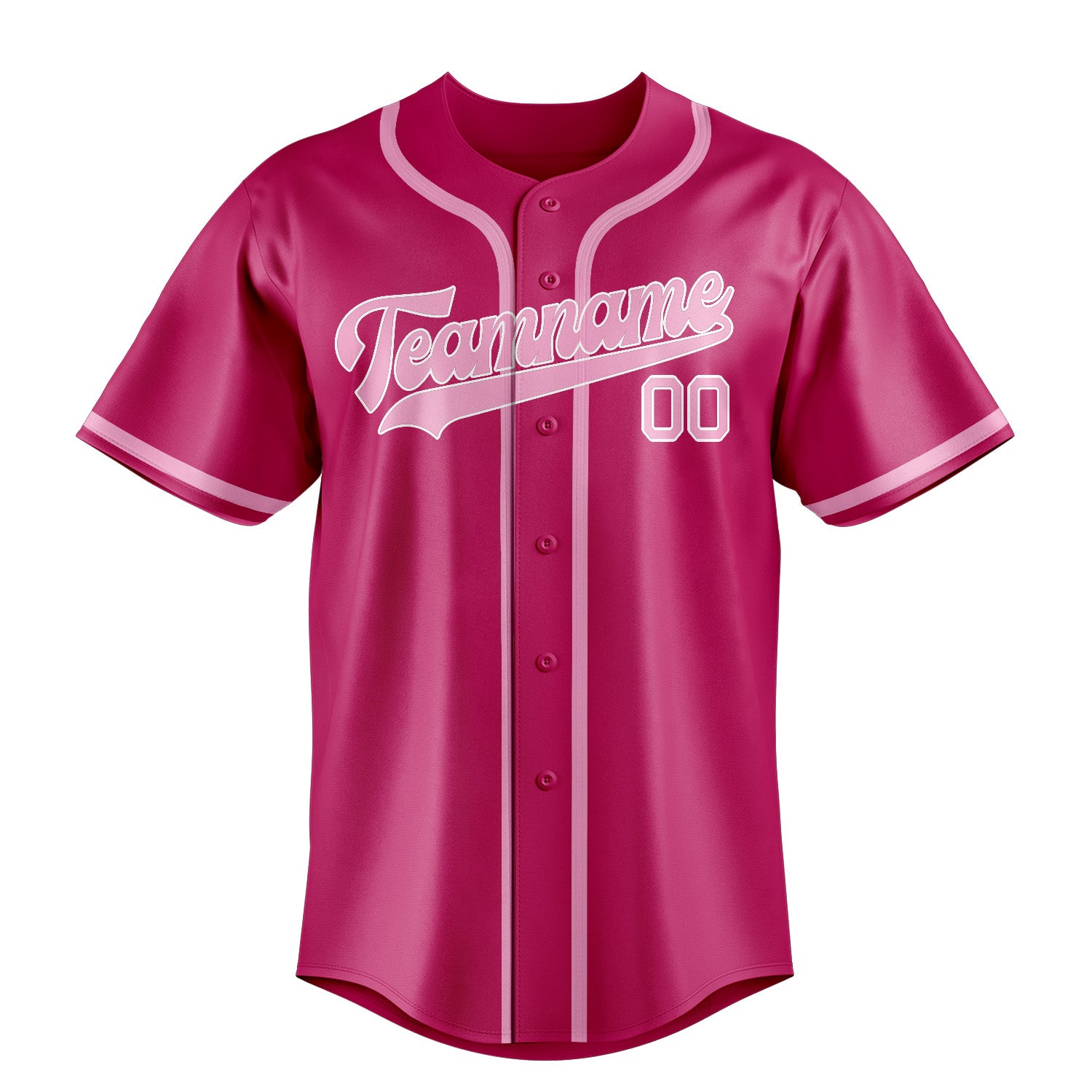 Maillot de baseball rose clair personnalisé