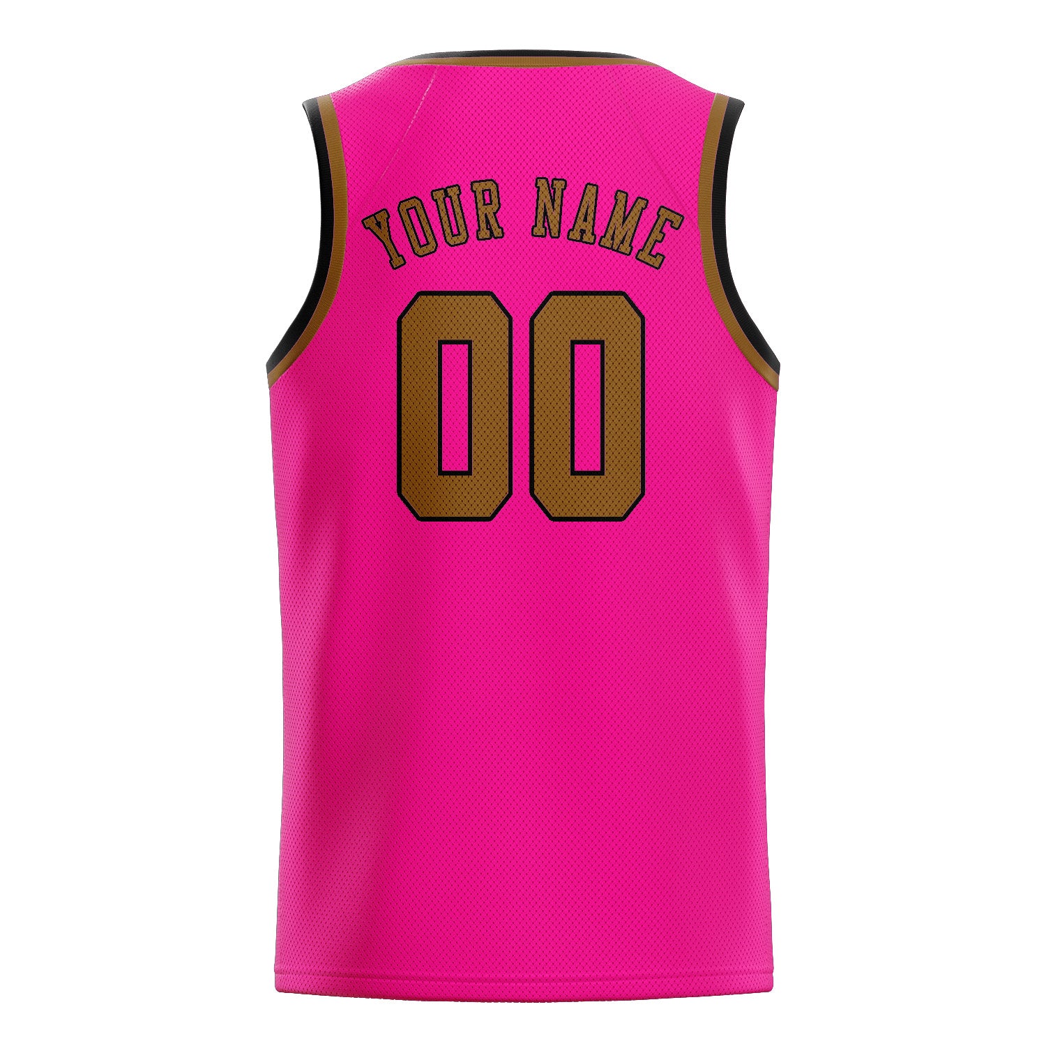 Maillot de basketball rose et kaki personnalisé
