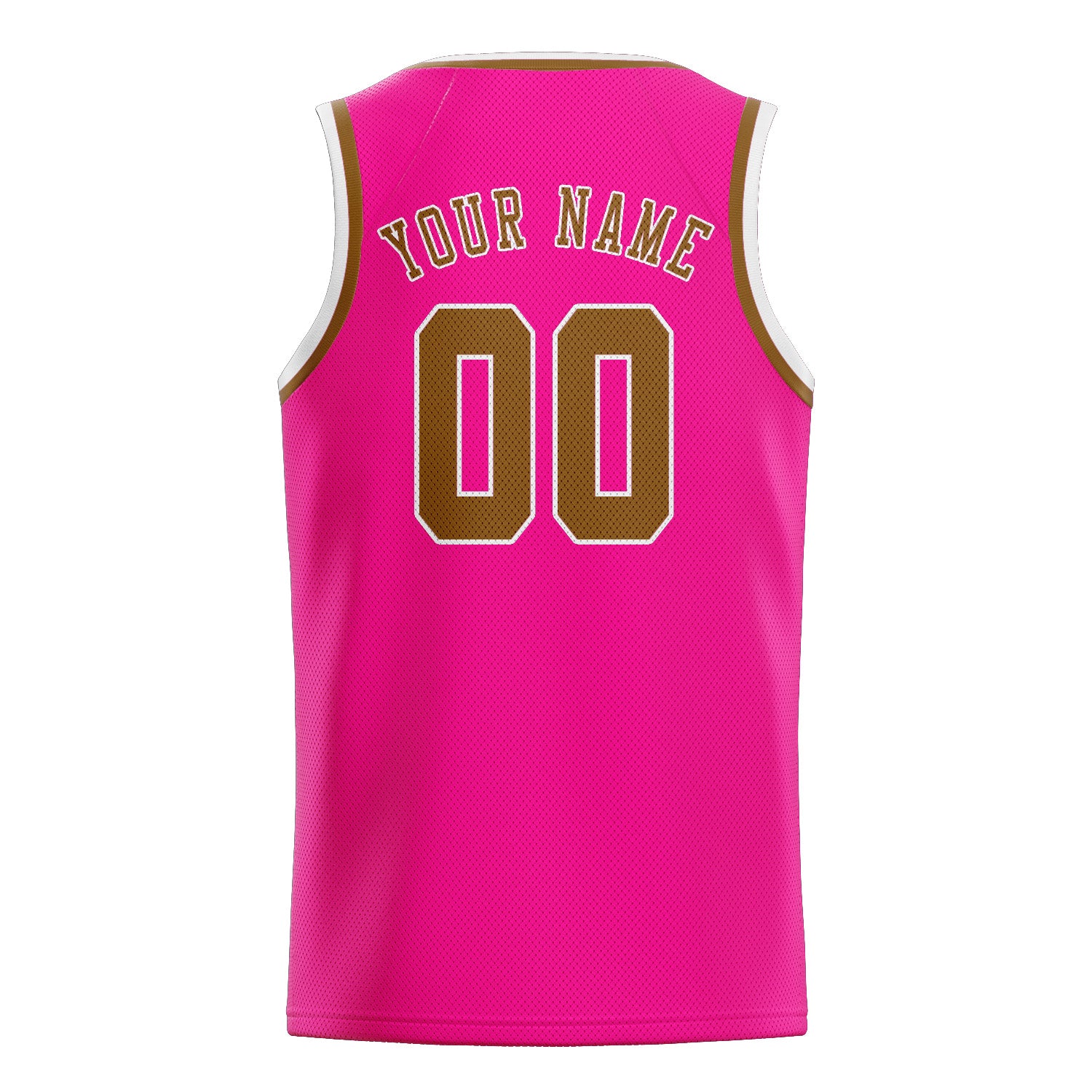Maillot de basketball rose et kaki personnalisé