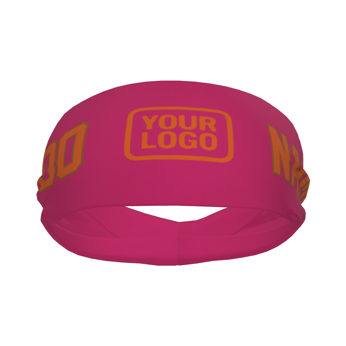Bandeau de sport rose et orange personnalisé