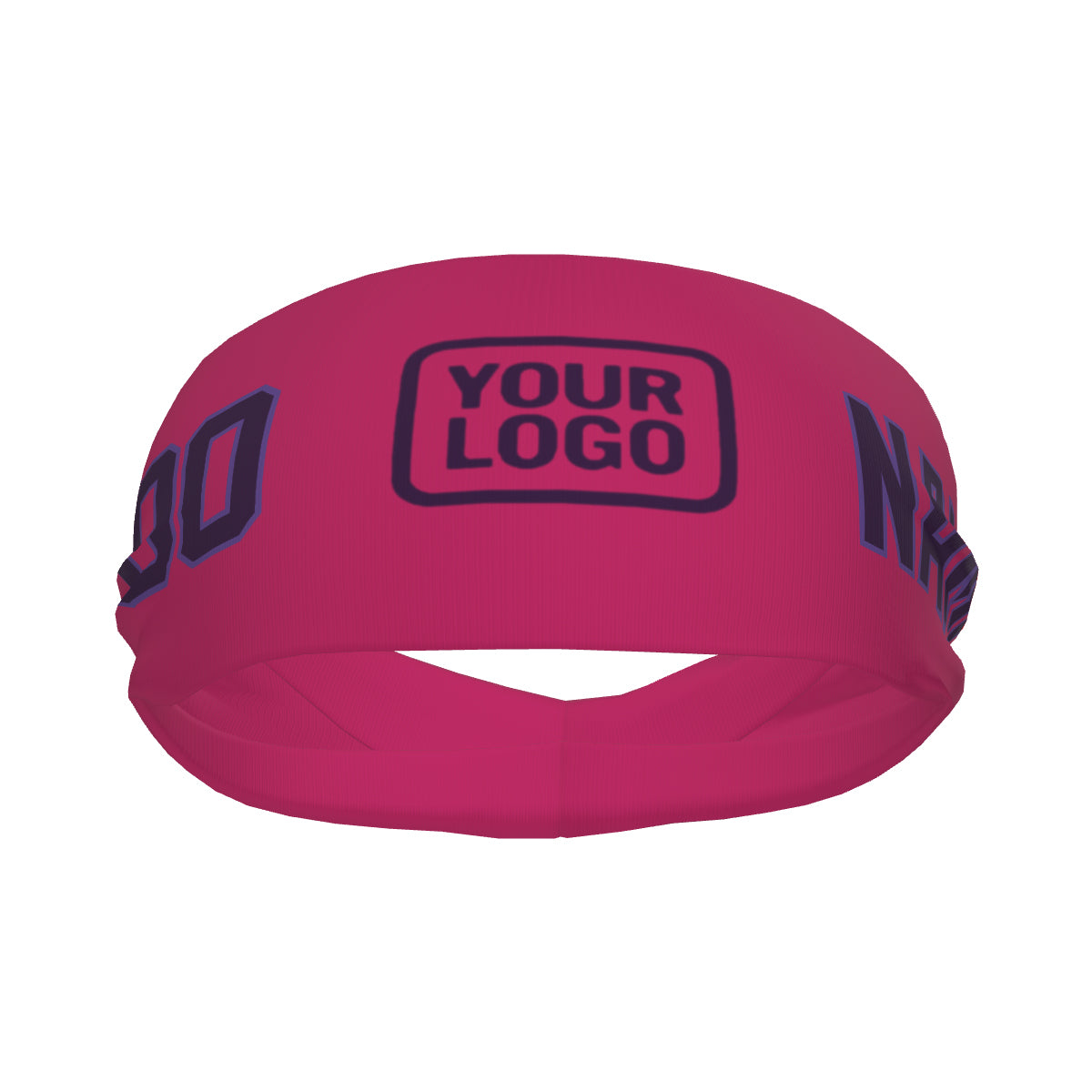 Bandeau de sport rose et violet personnalisé