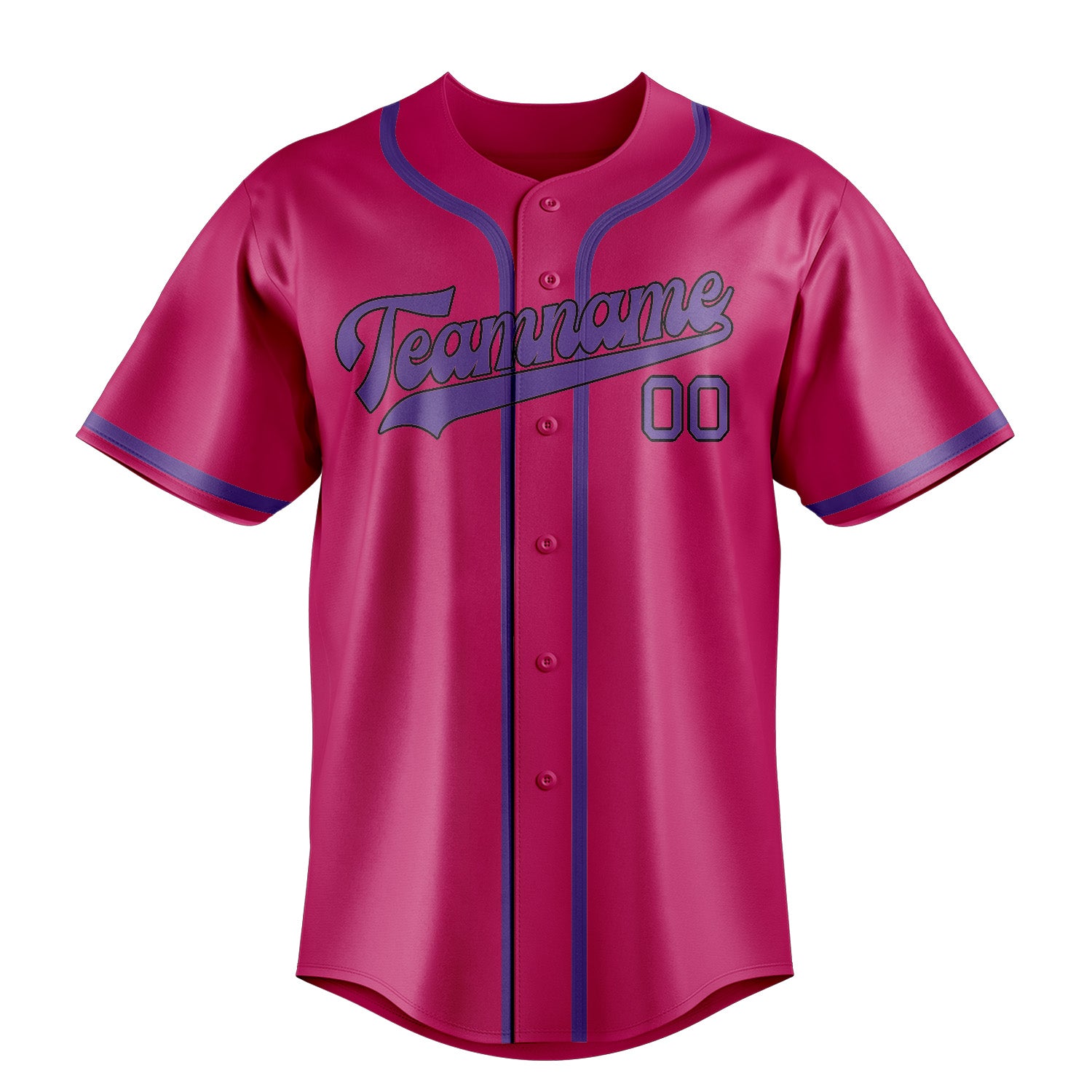 Maillot de baseball personnalisé rose et violet clair