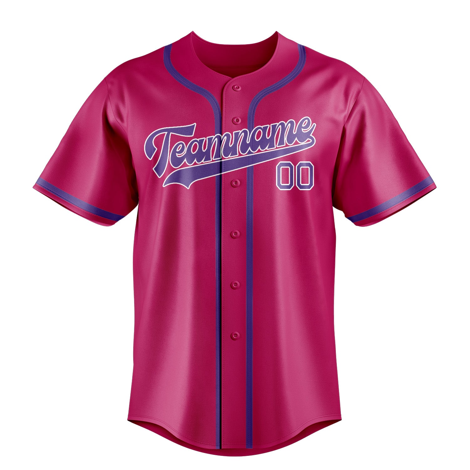 Maillot de baseball personnalisé rose et violet clair