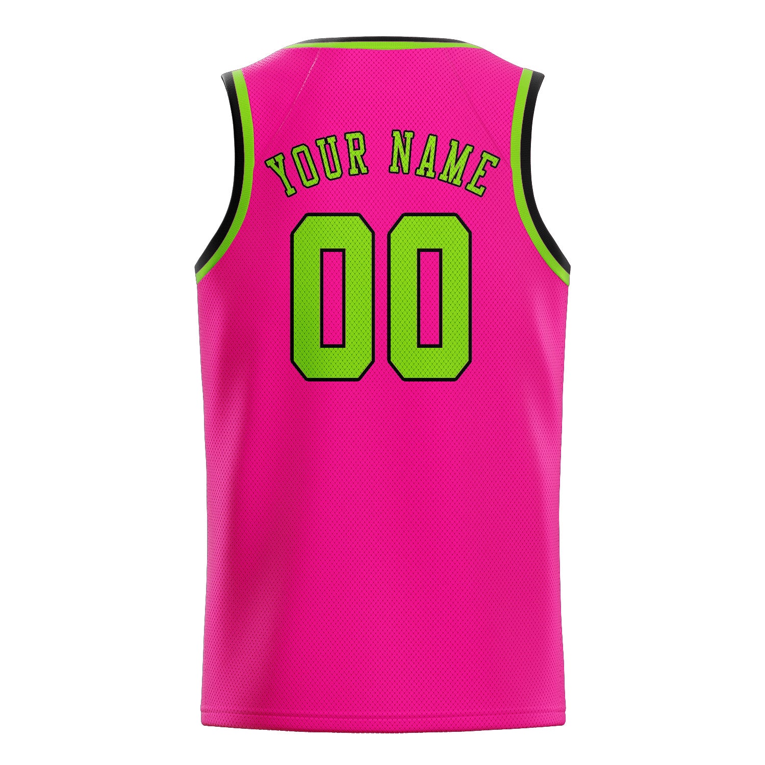 Maillot de basketball personnalisé rose et vert émeraude