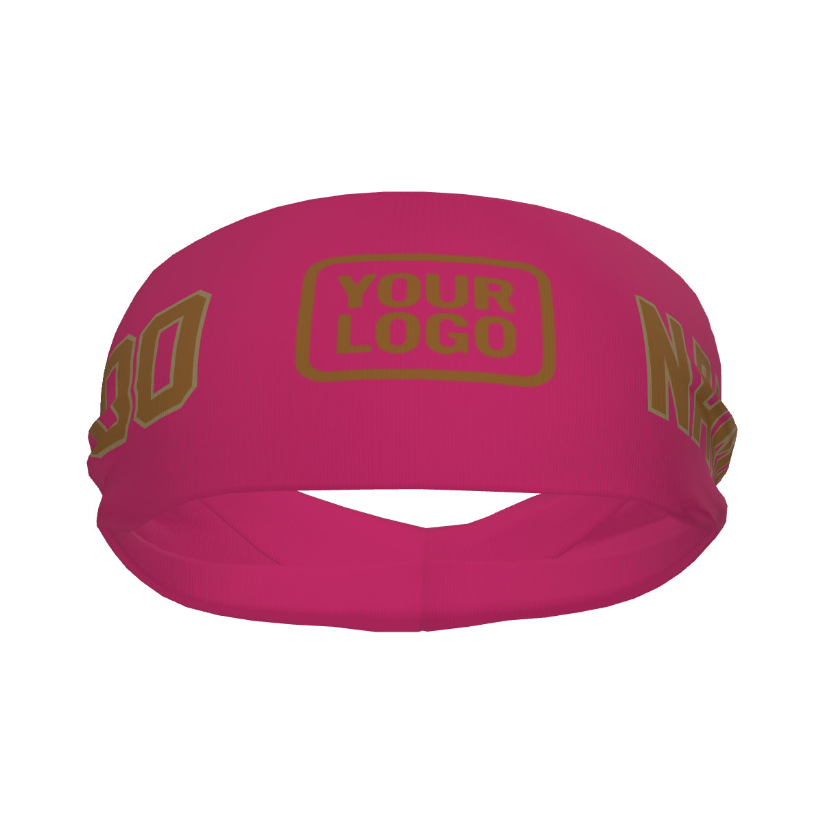 Bandeau de sport rose kaki personnalisé