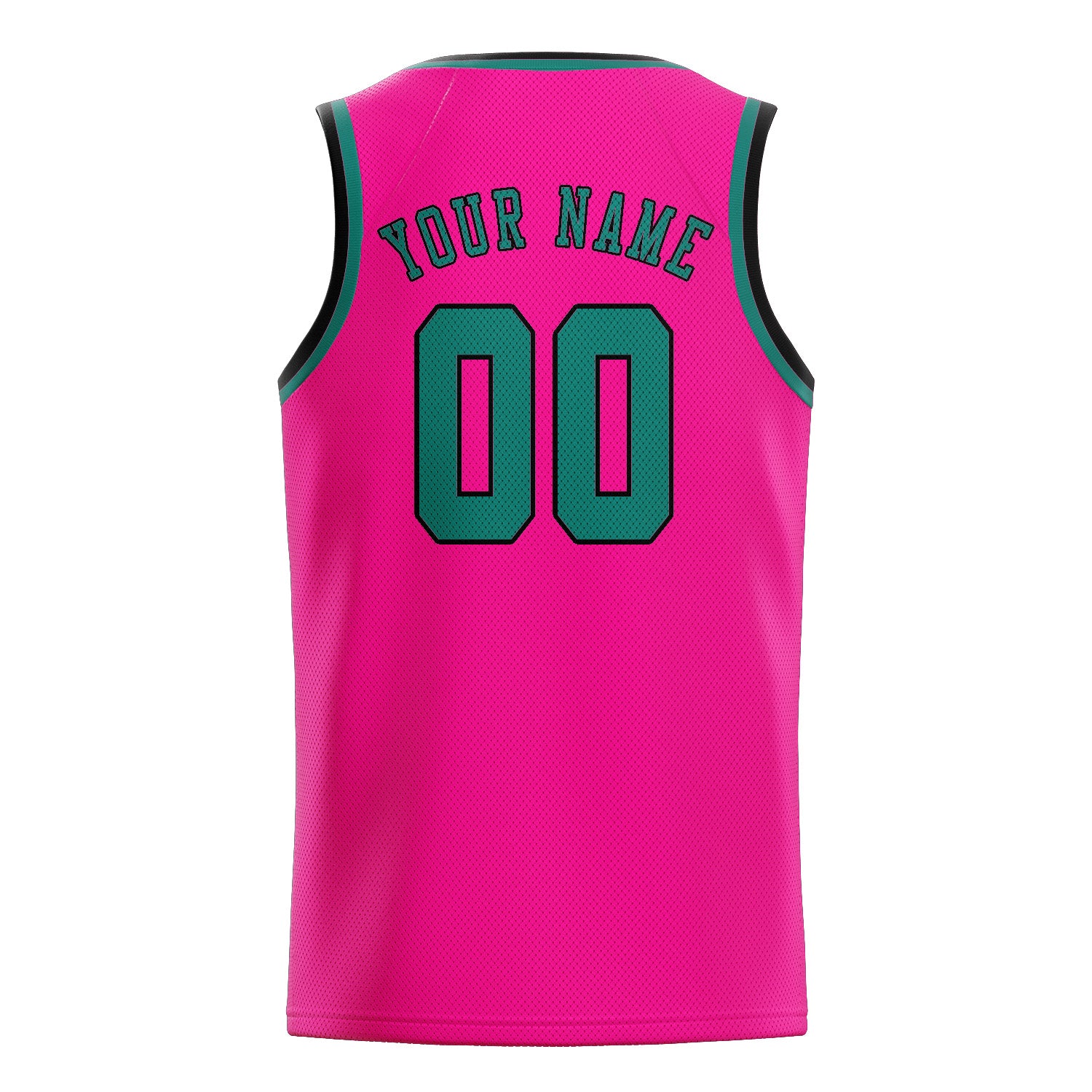 Maillot de basketball personnalisé rose, bleu et vert