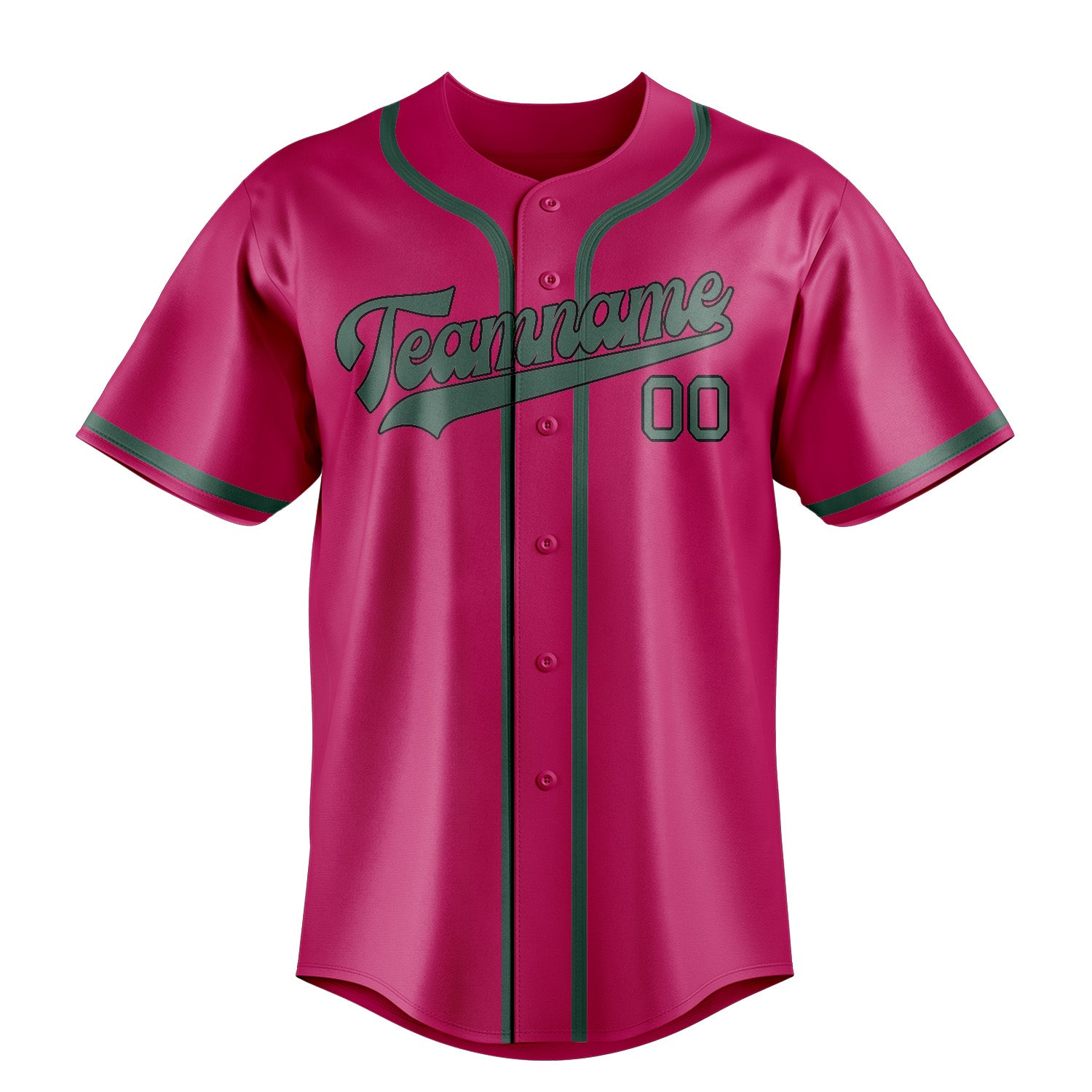 Maillot de baseball personnalisé rose, bleu et vert