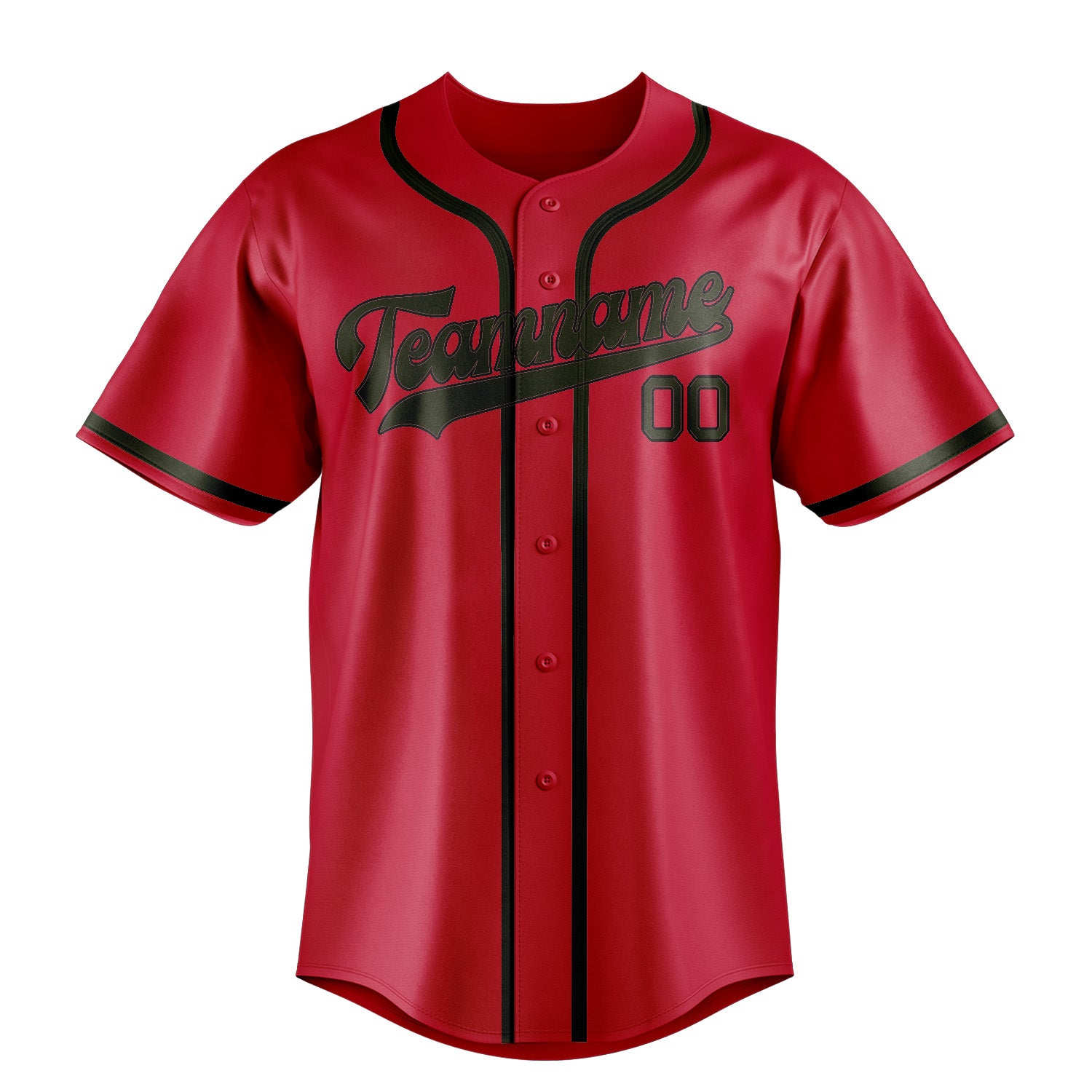 Maillot de baseball personnalisé rouge olive