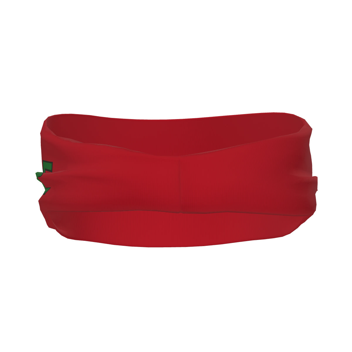 Bandeau de sport personnalisé rouge et vert émeraude
